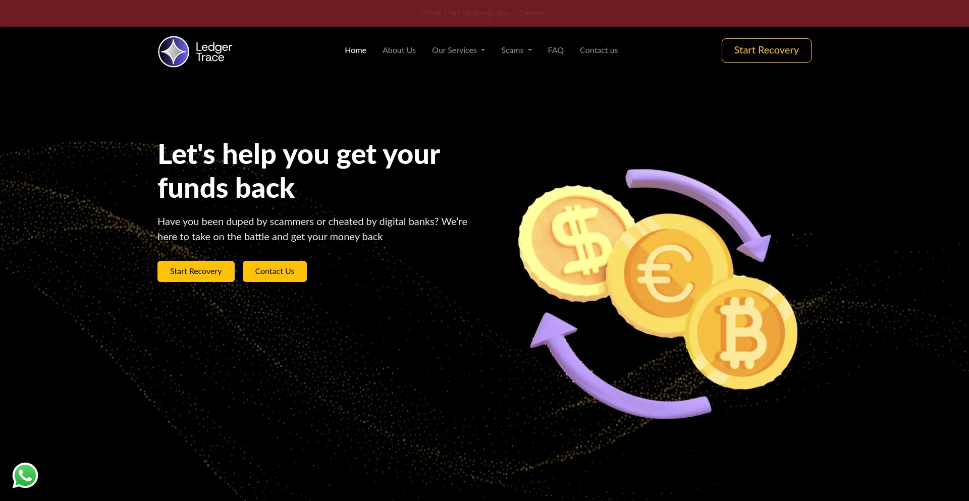 Ledgertracereclaim.com Screenshot
