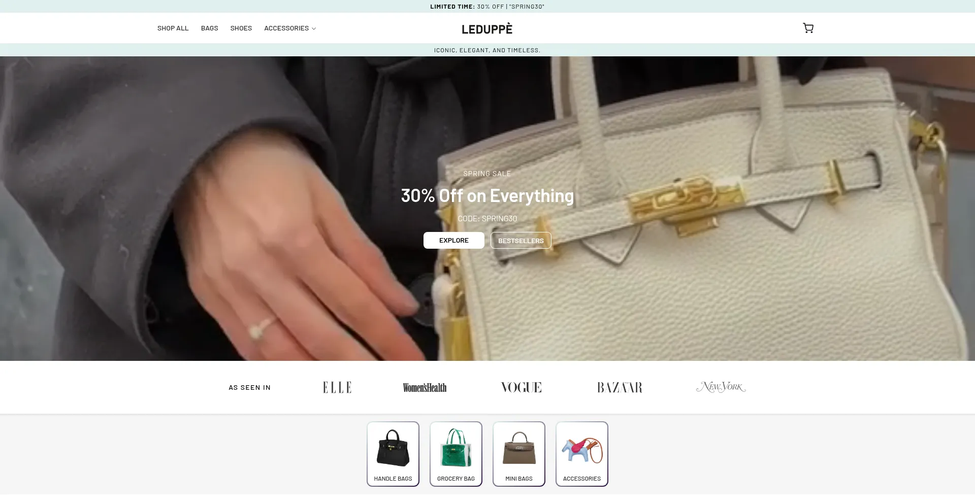 Website screenshot of Leduppeofficial.com