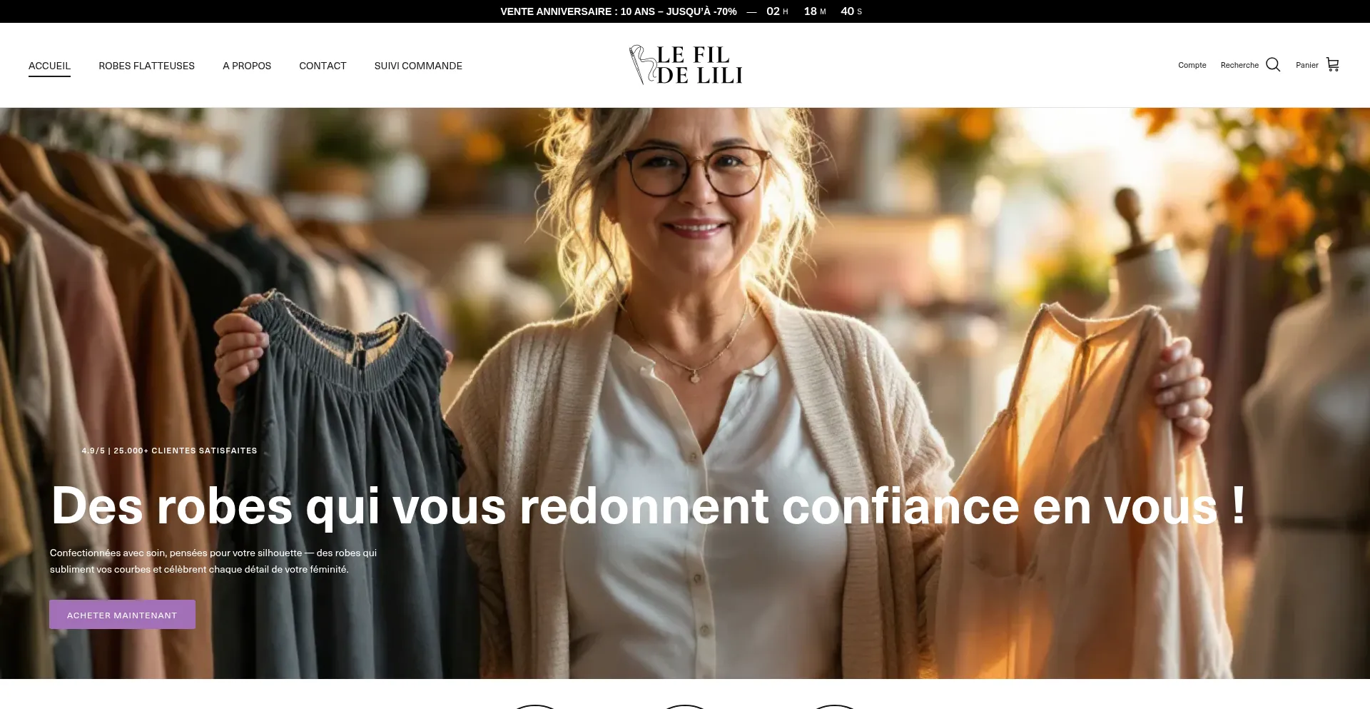 Website screenshot of Lefildelili.fr