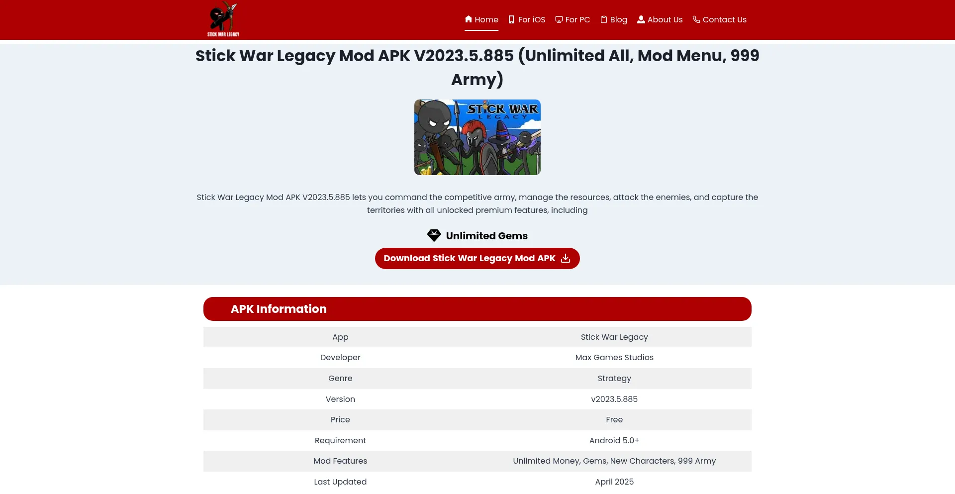 Legacystickwarapp.com Screenshot