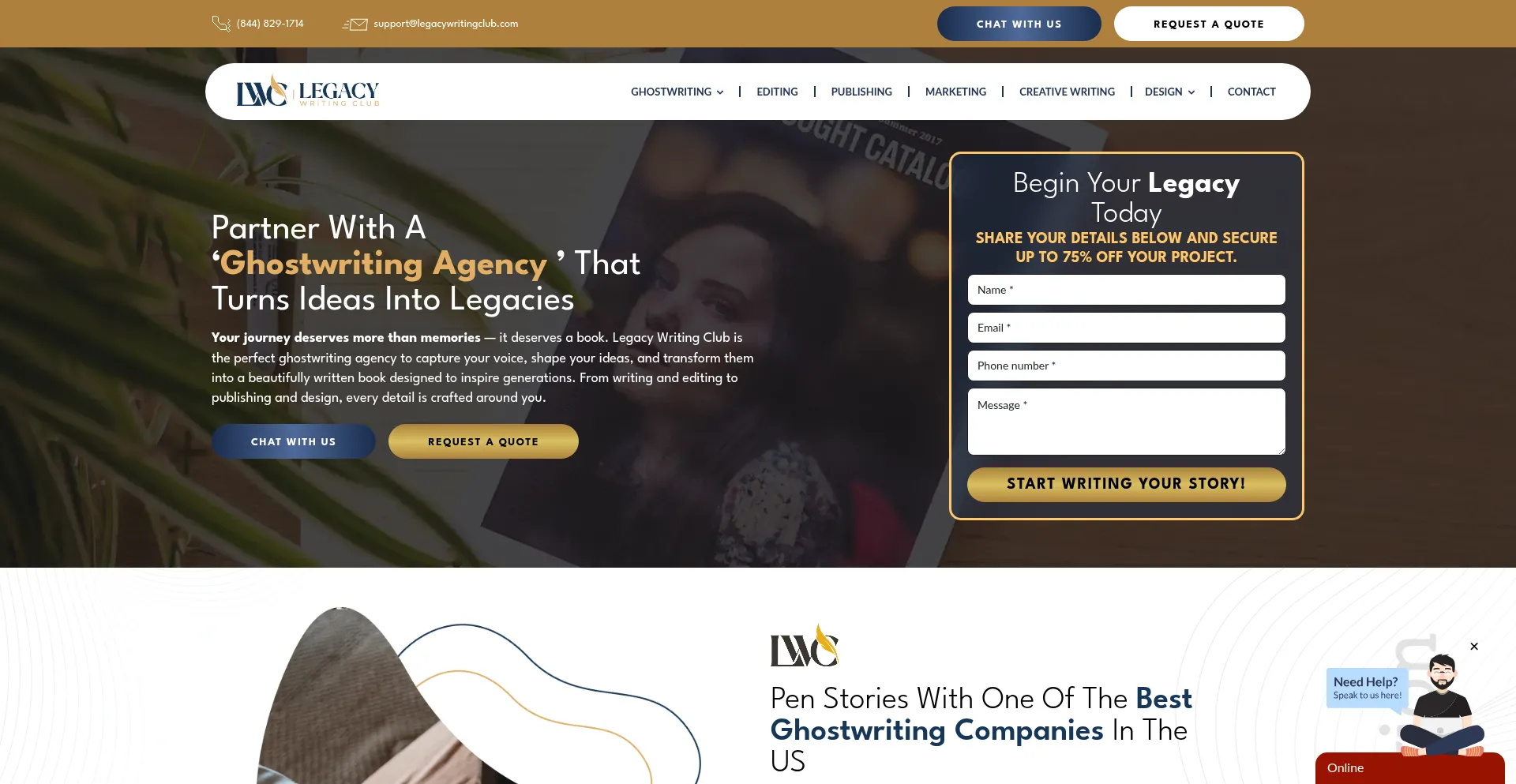 Legacywritingclub.com Screenshot