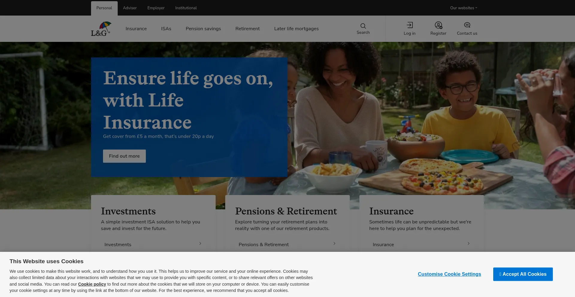 Legalandgeneral.com Screenshot