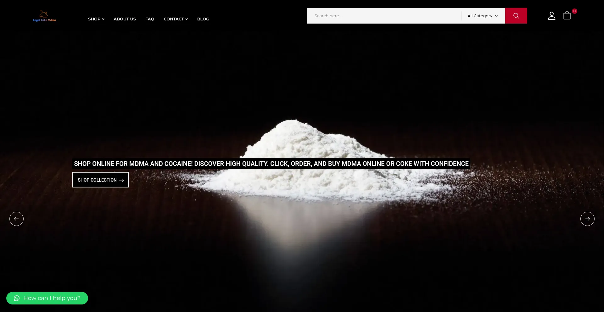 Website screenshot of Legalcokemdma.com