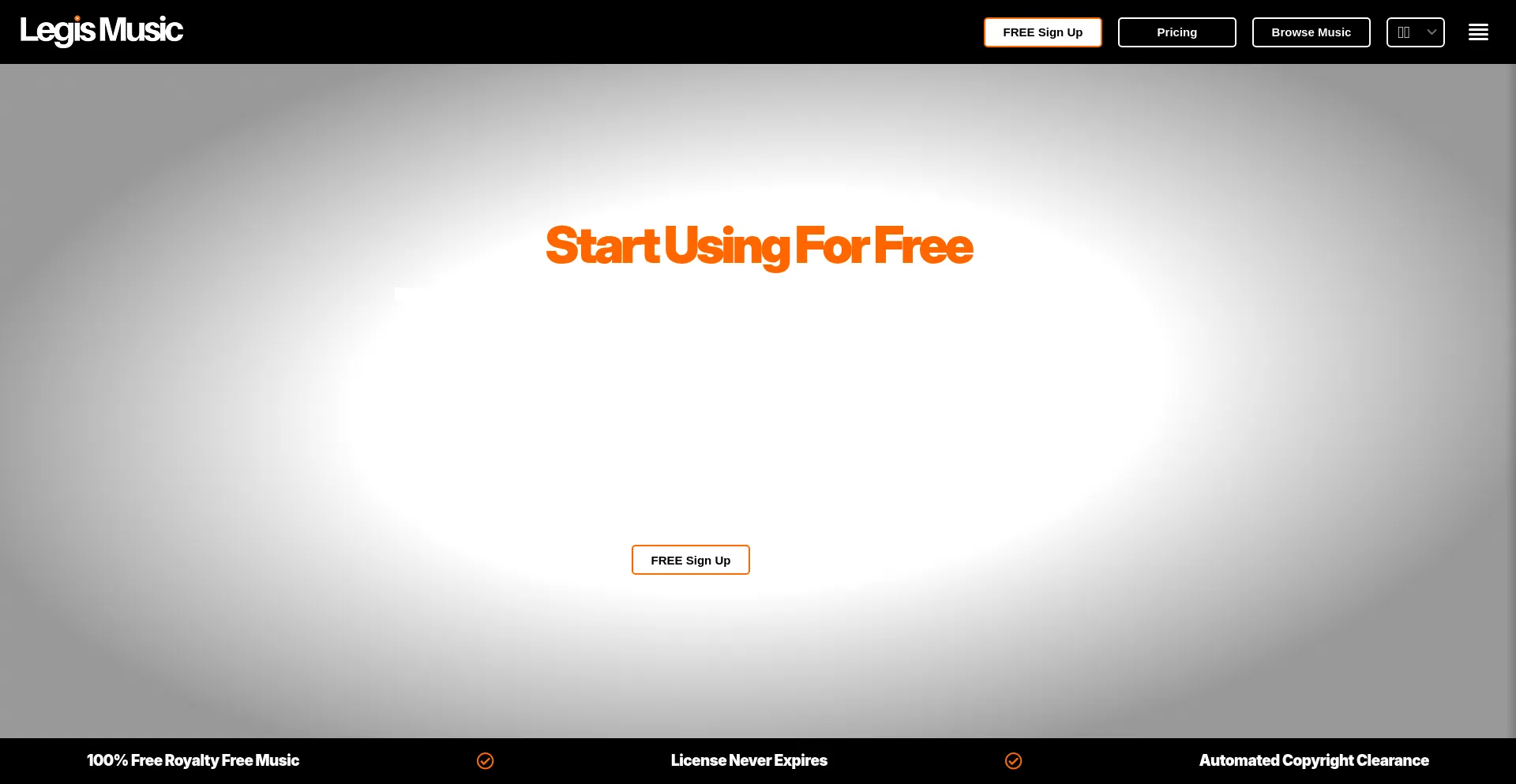 Website screenshot of Legismusic.com