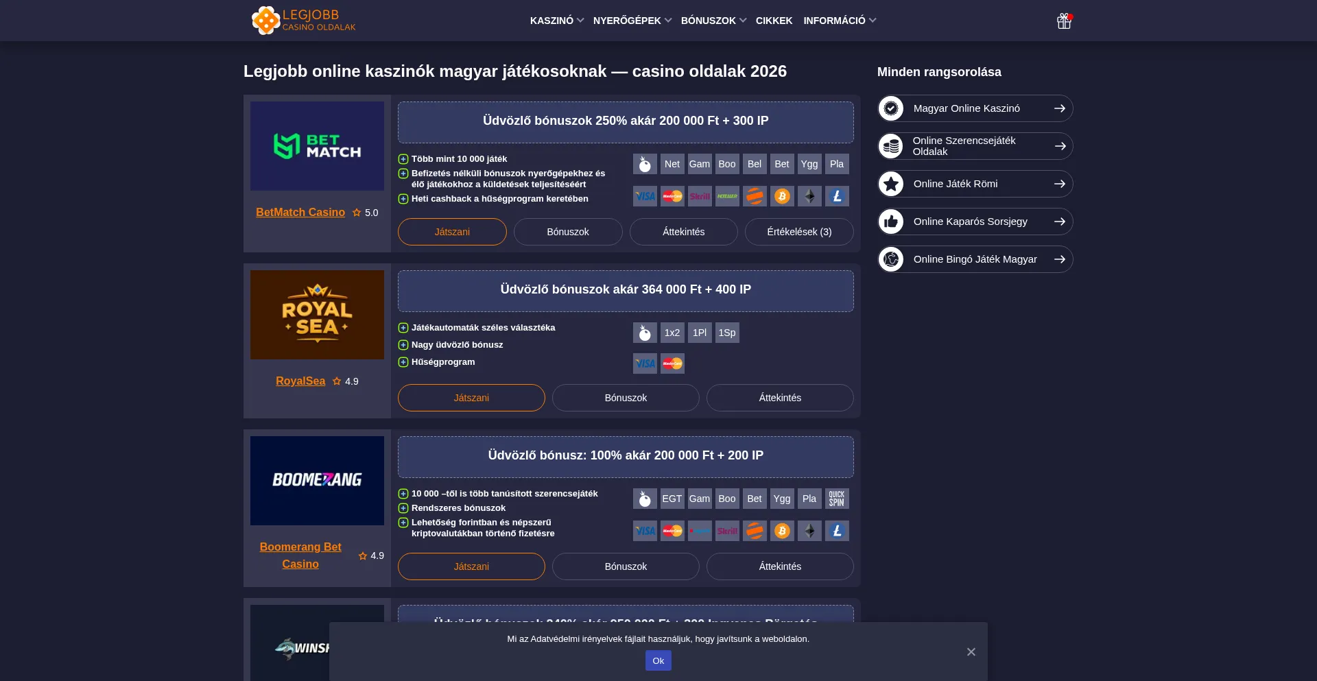 Legjobbcasinooldalak.com