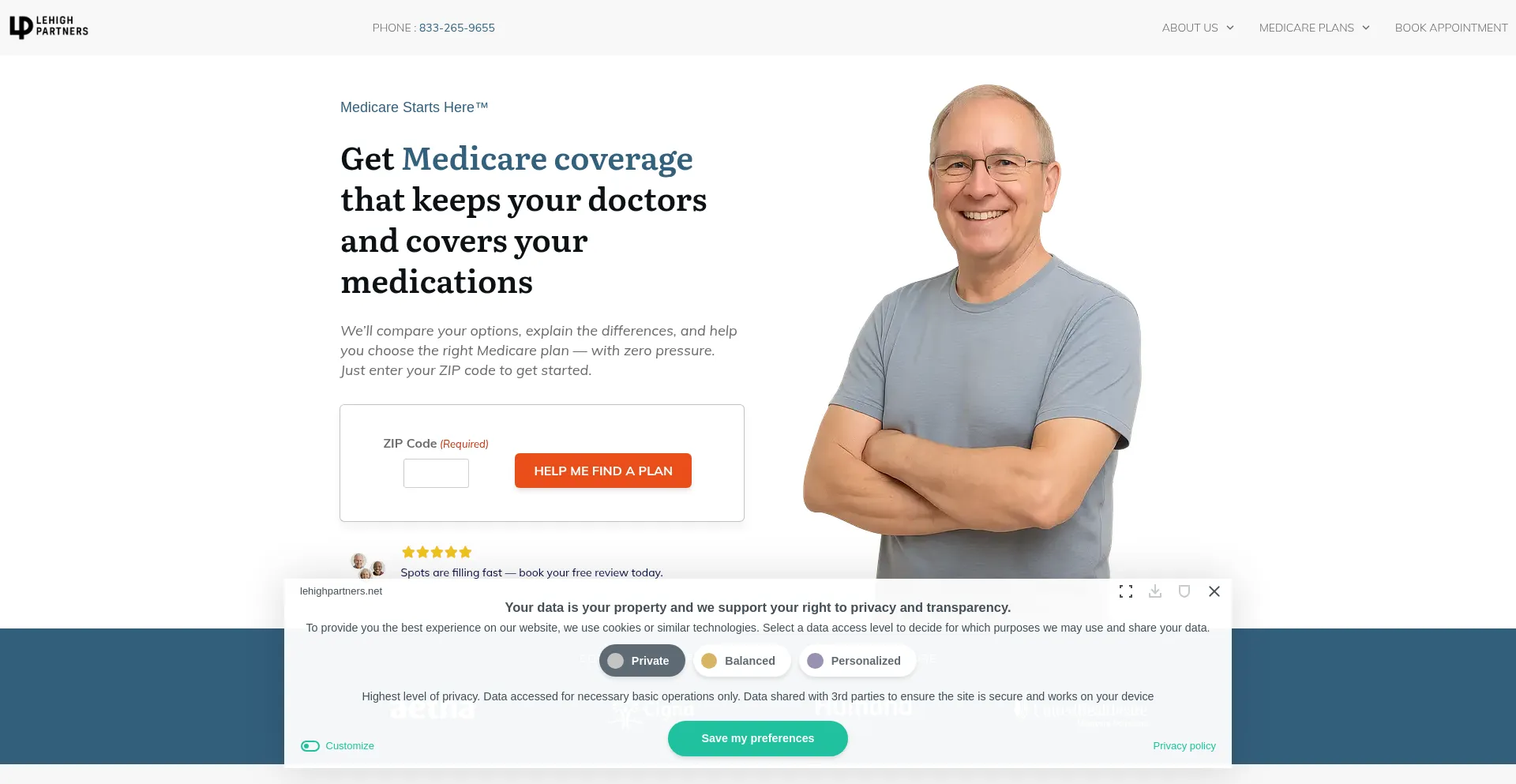 Website screenshot of Lehighpartners.net