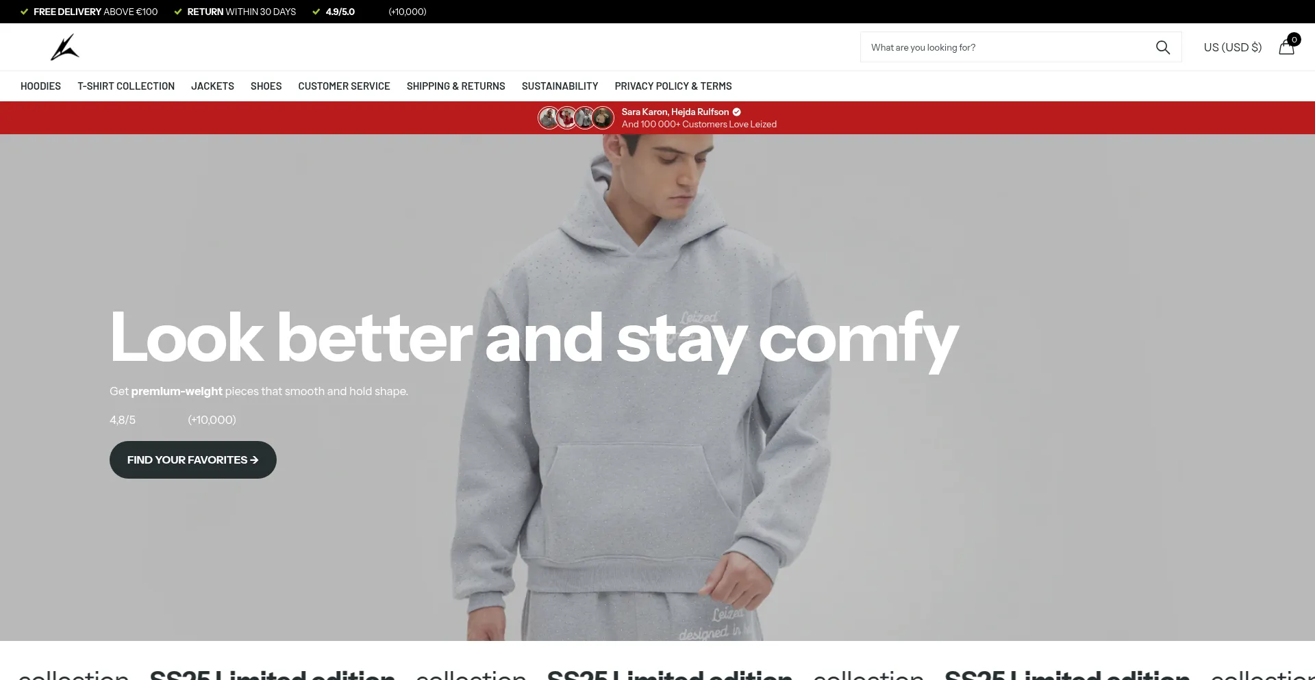 Website screenshot of Leized.com