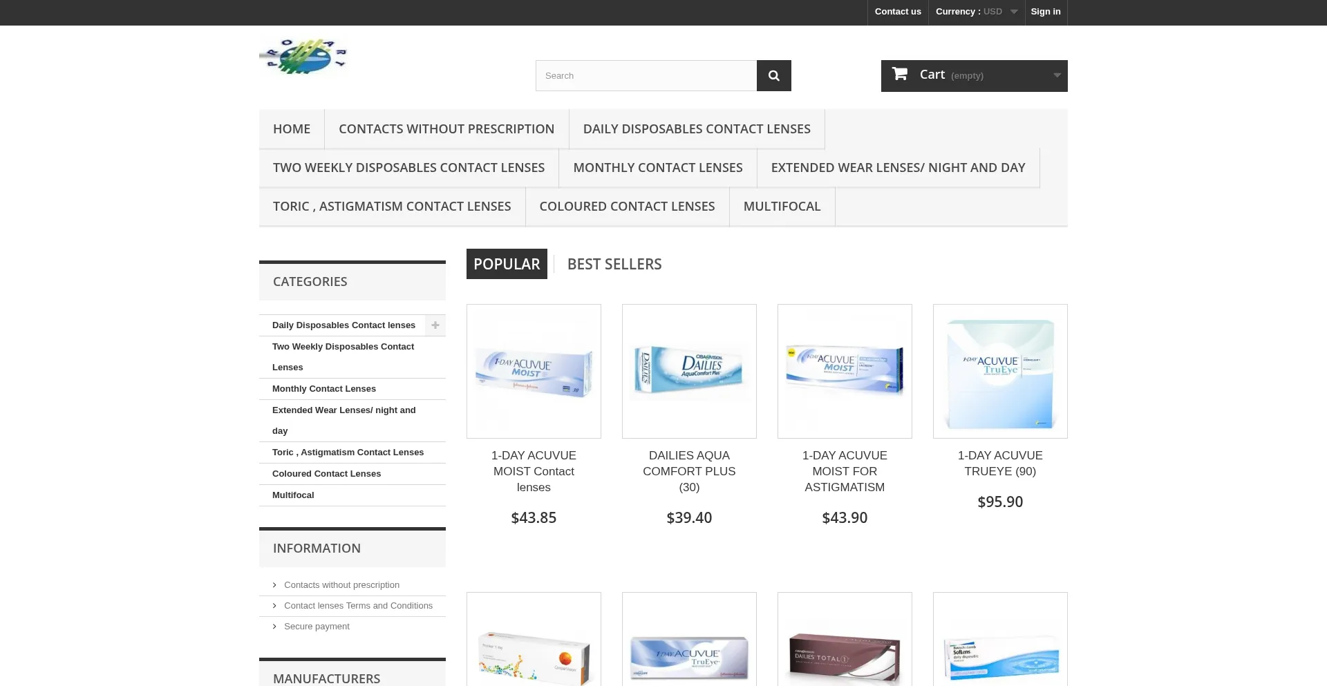 Website screenshot of Lenses-us.com