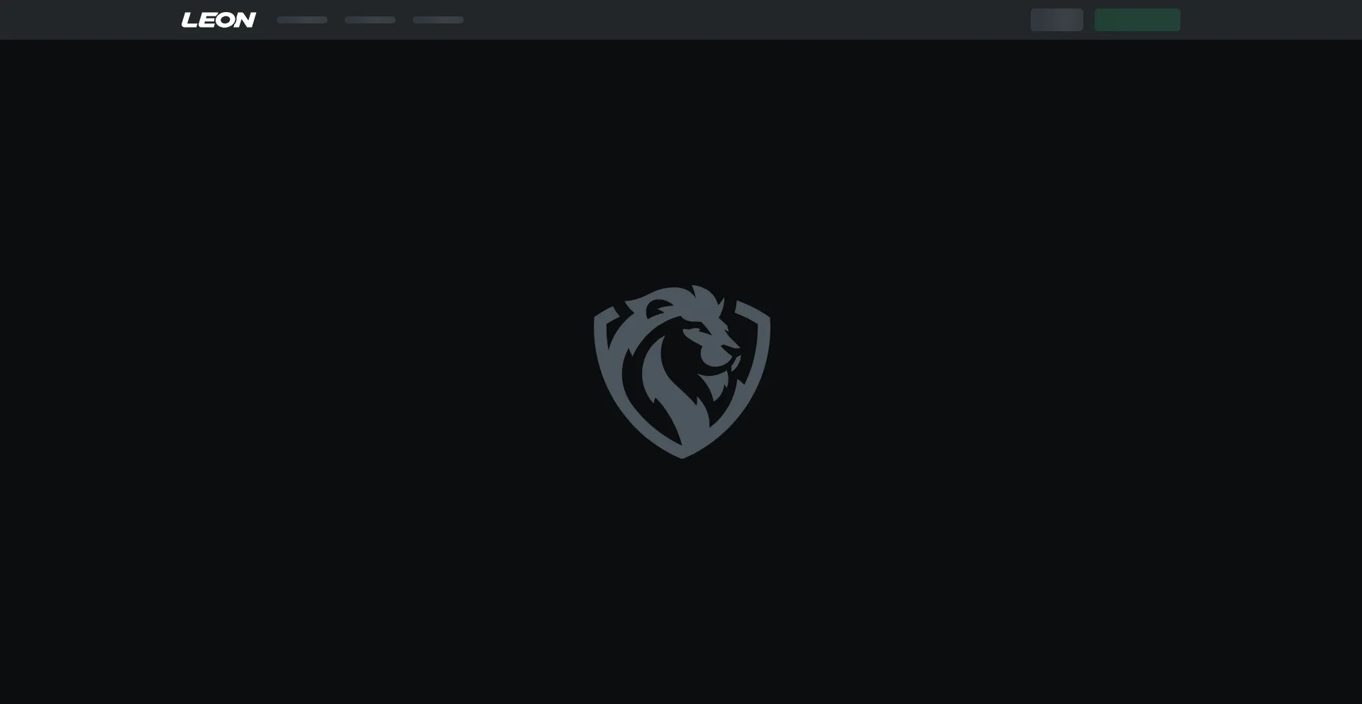 Website screenshot of Leon.casino