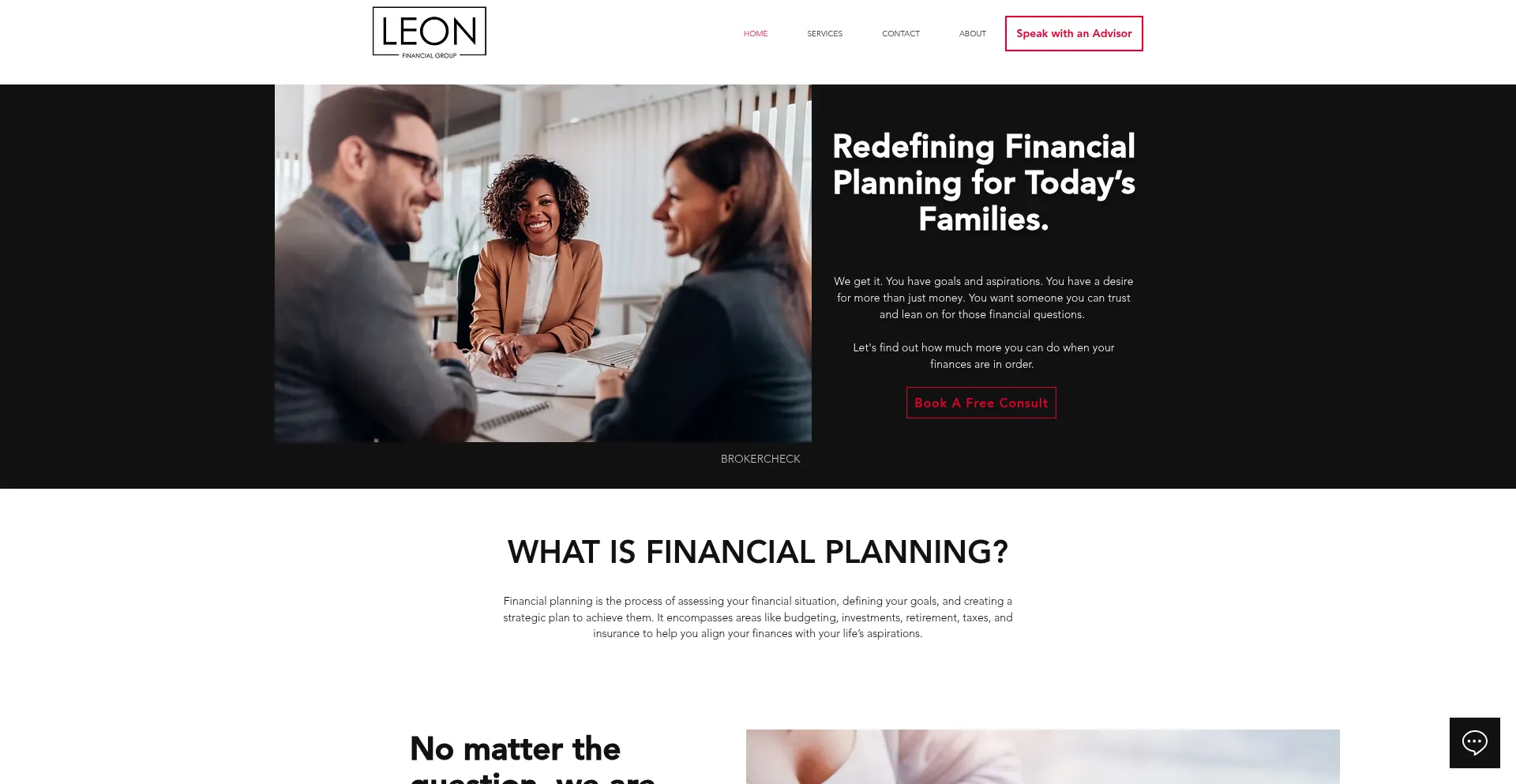 Website screenshot of Leonfg.com