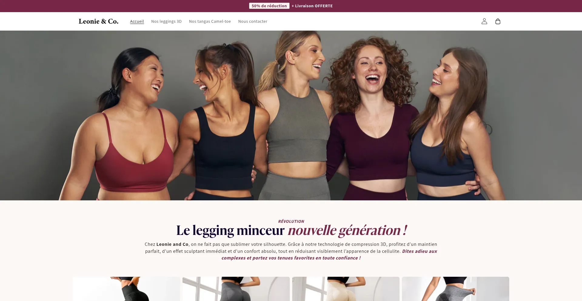 Website screenshot of Leonieandco.com