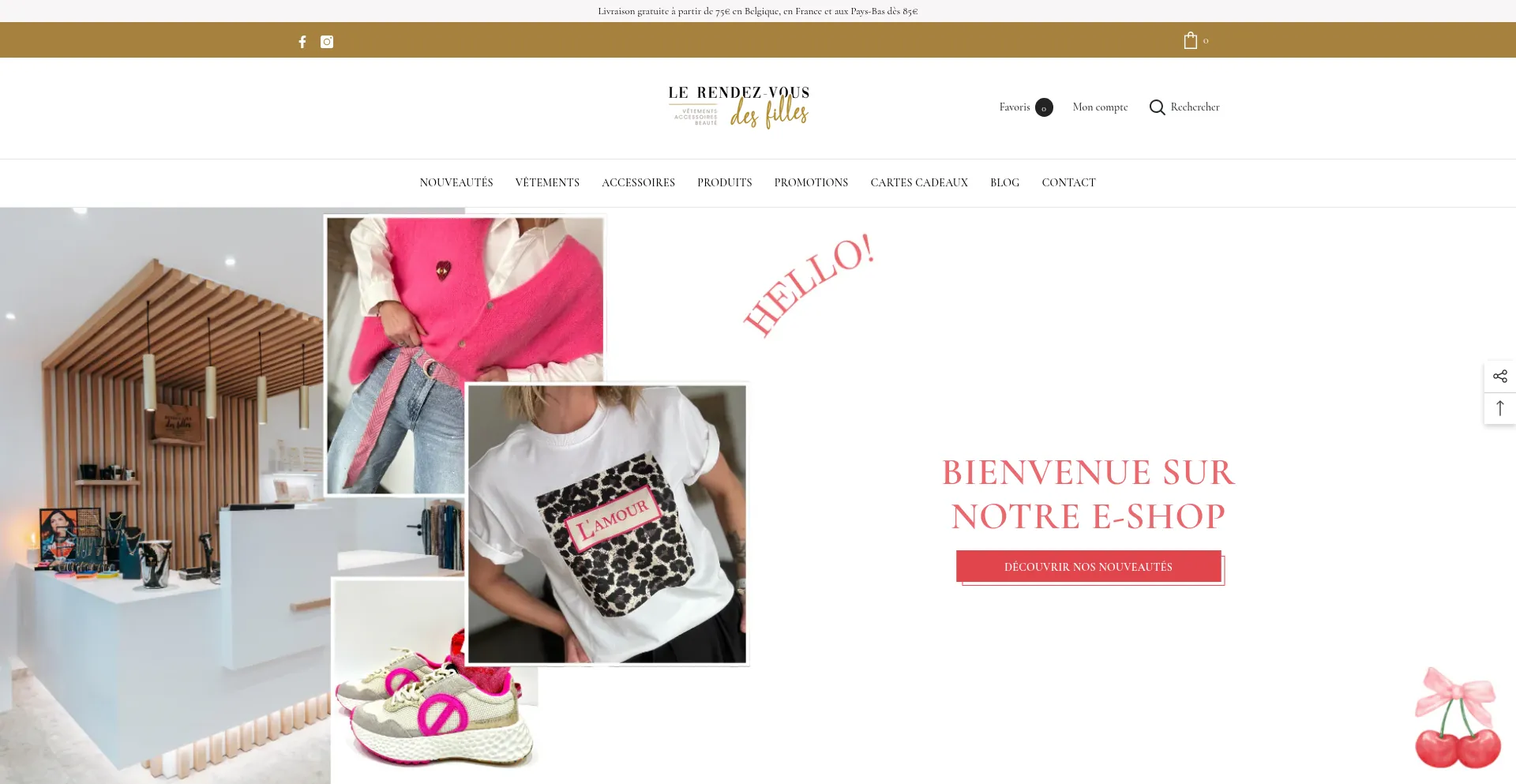 Website screenshot of Lerendezvousdesfilles.com