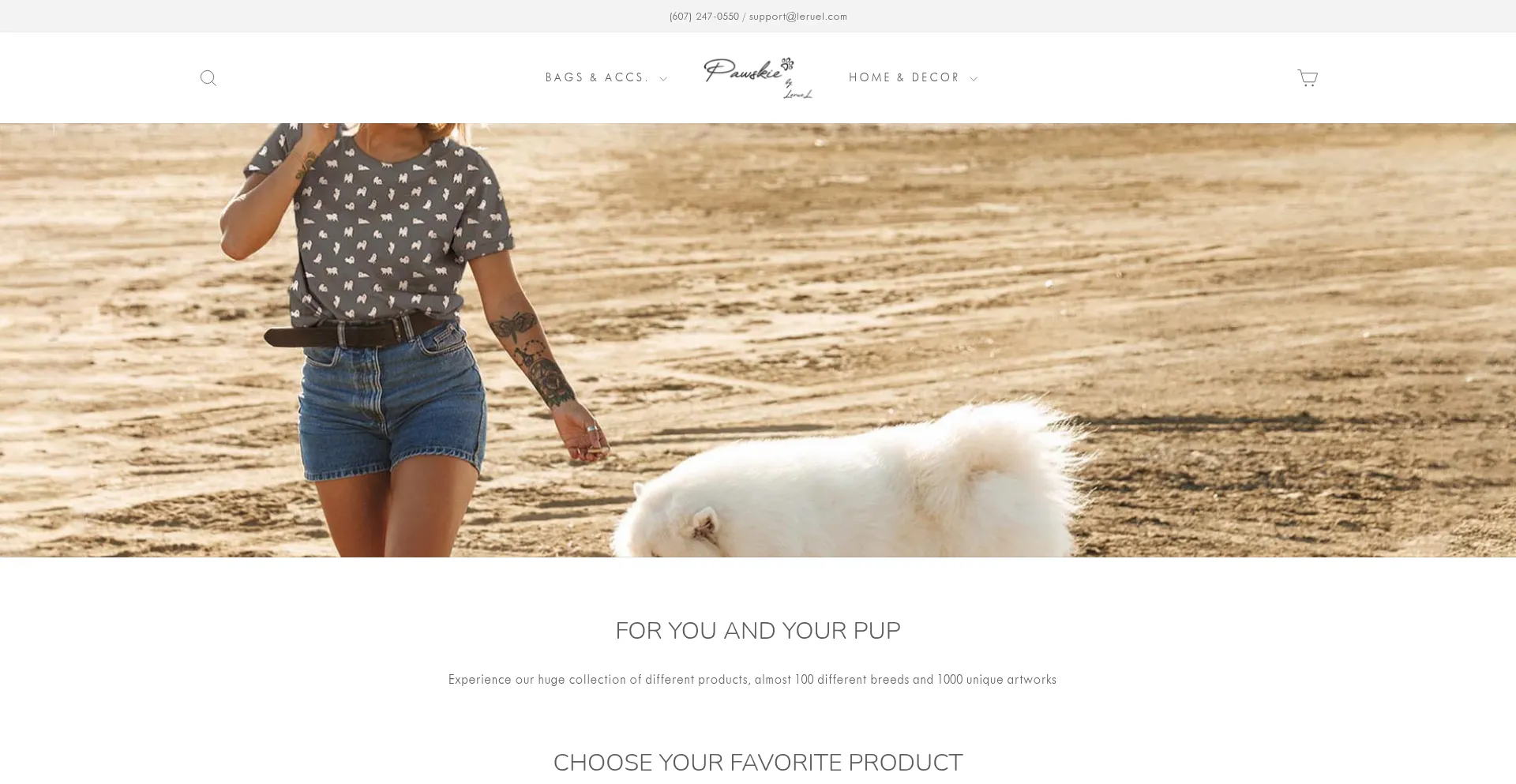 Website screenshot of Leruel.com