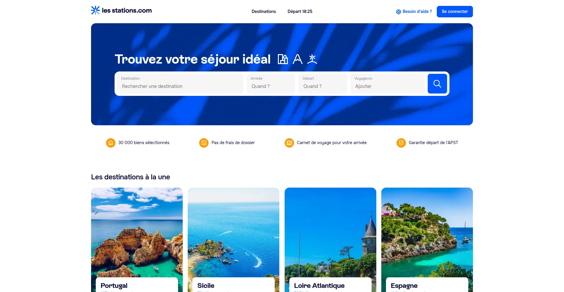 Website screenshot of Lesstations.com