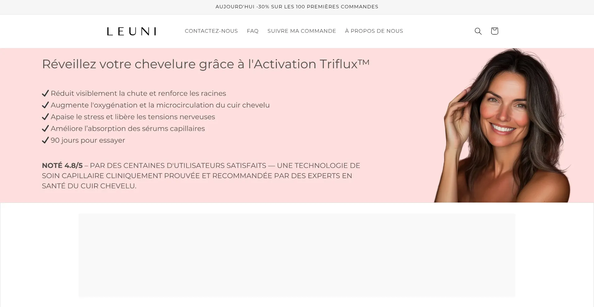 Website screenshot of Leuni.co