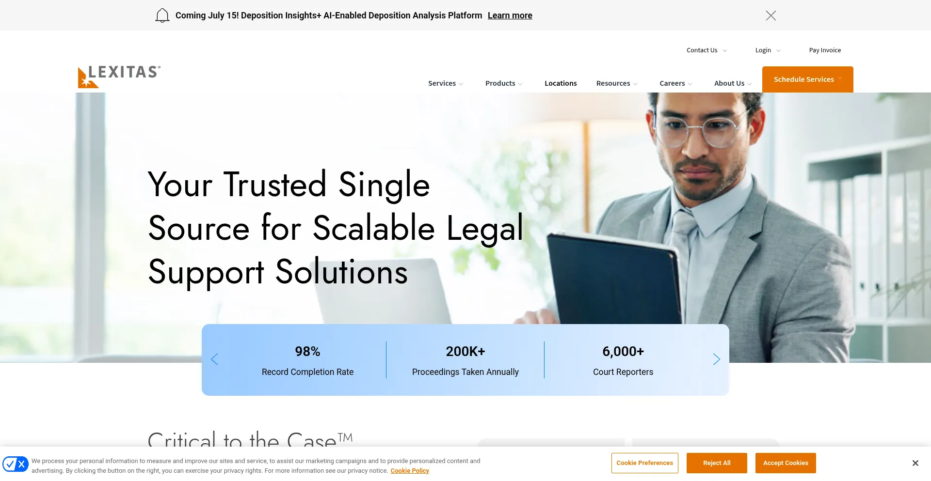 Website screenshot of Lexitaslegal.com