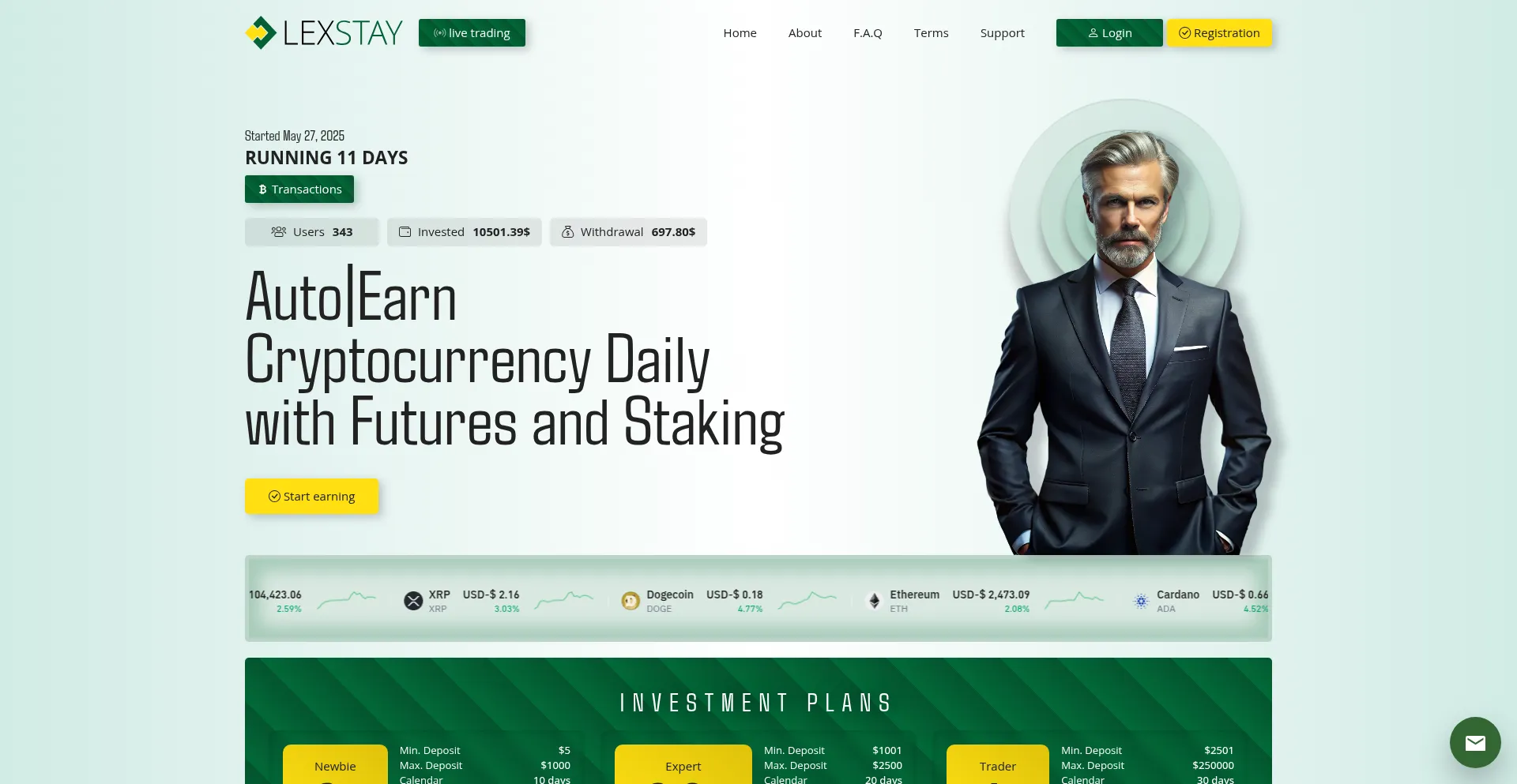 Website screenshot of Lexstay.net