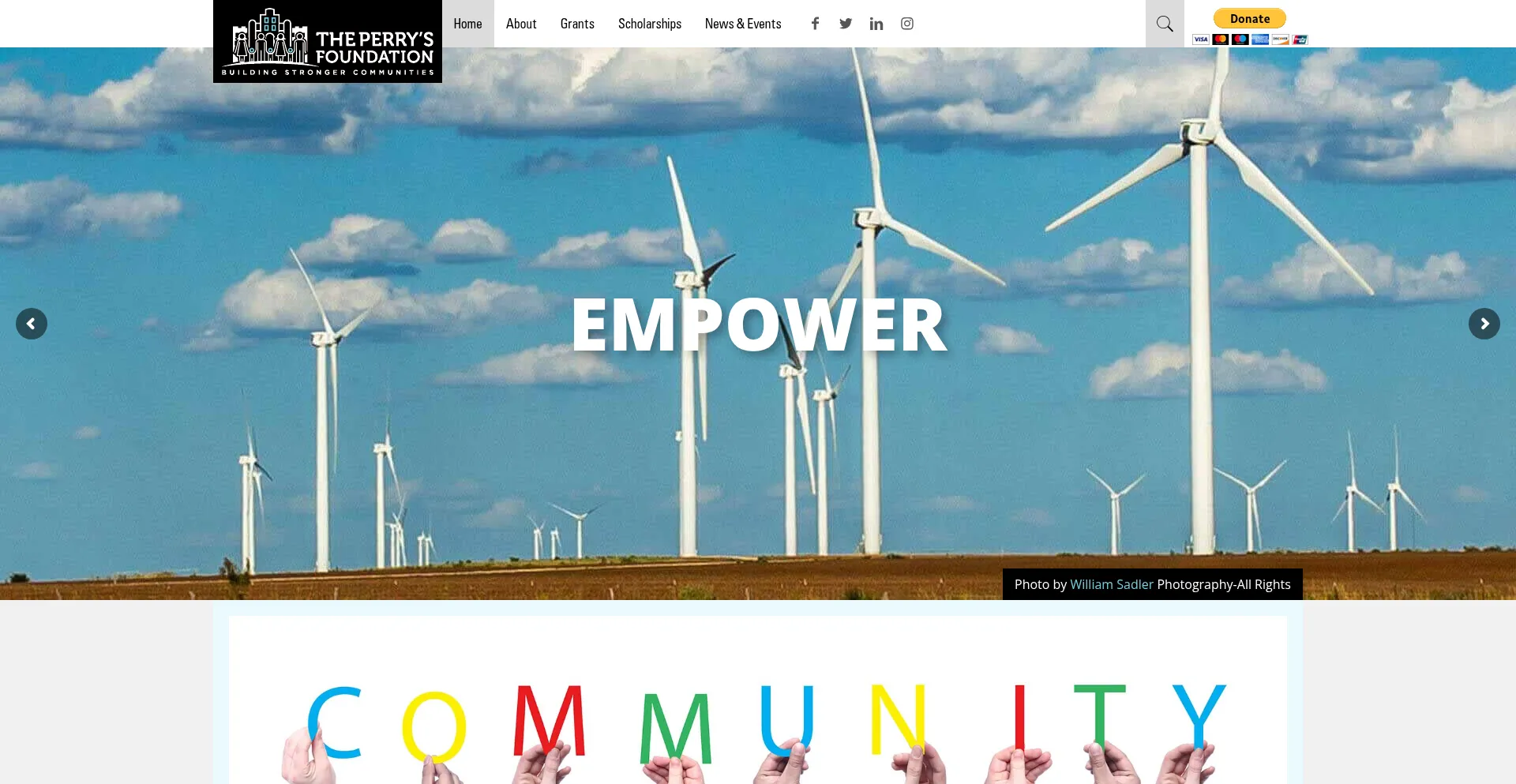 Website screenshot of Lfcpf.org