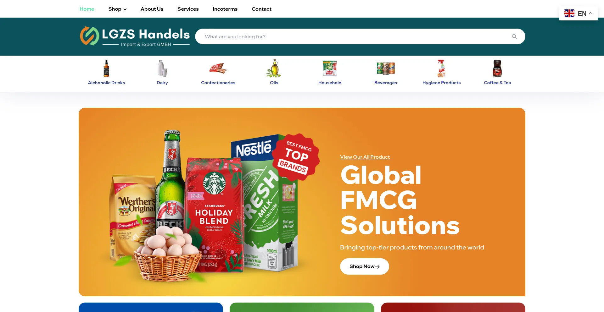 Website screenshot of Lgzshandels.de