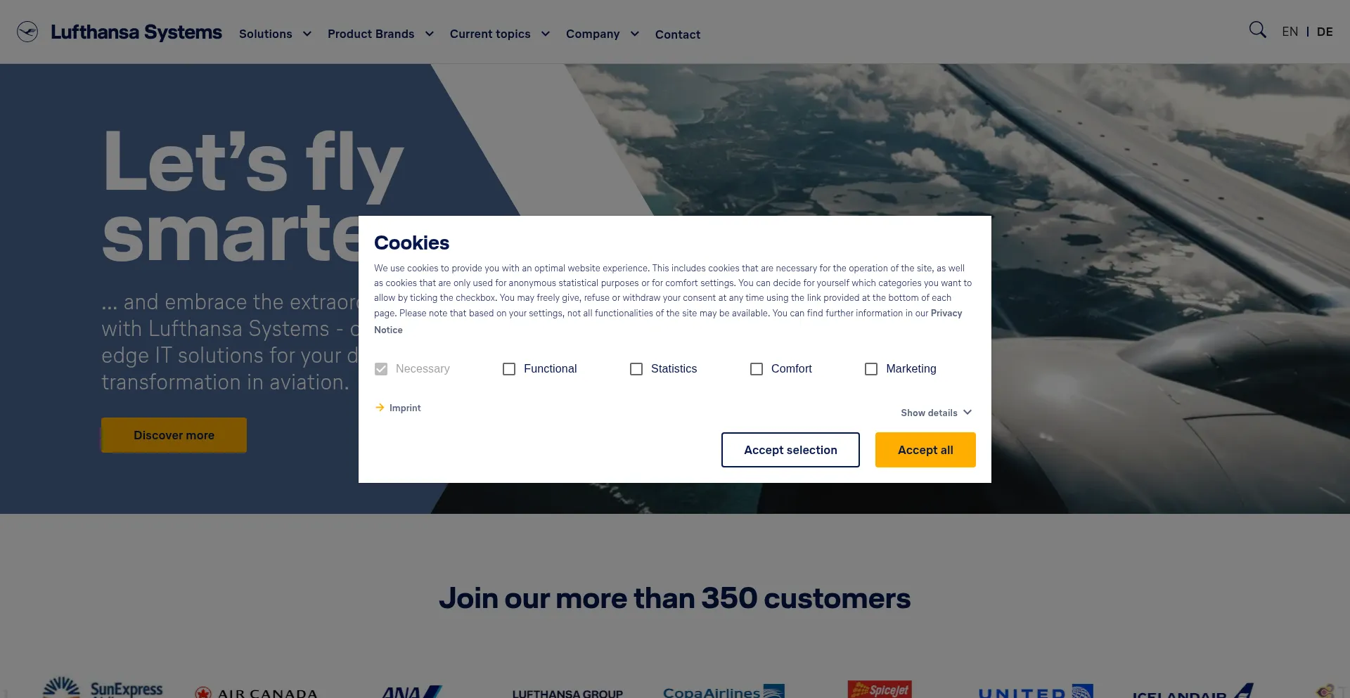 Website screenshot of Lhsystems.com