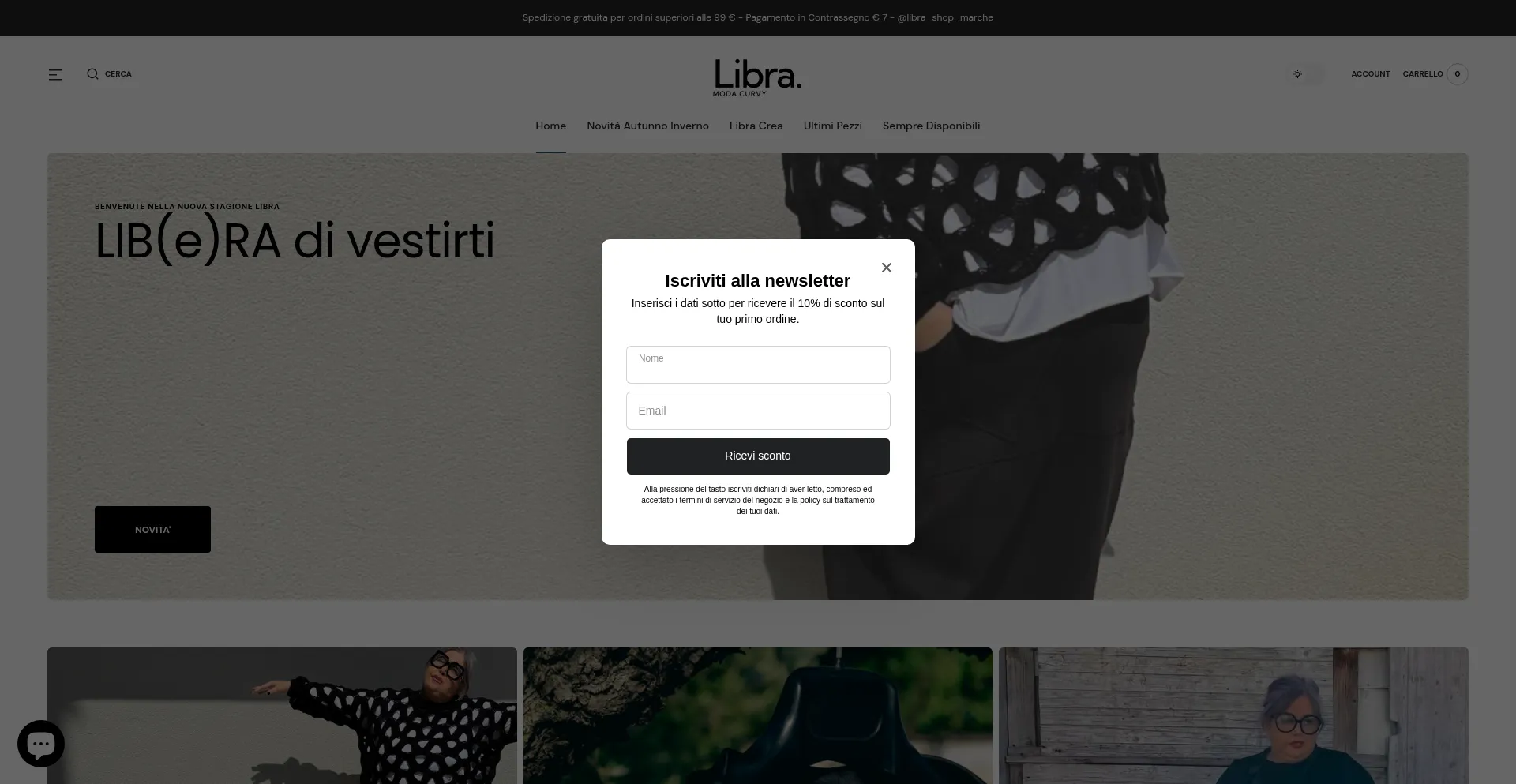 Libra-shop.it Screenshot