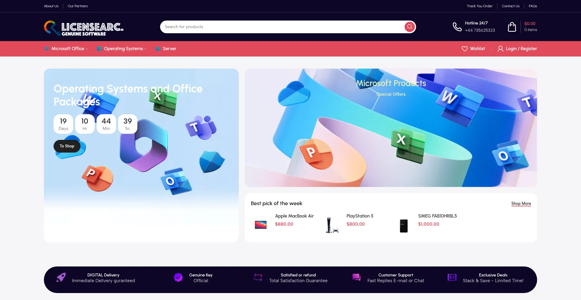 Website screenshot of Licensearc.com
