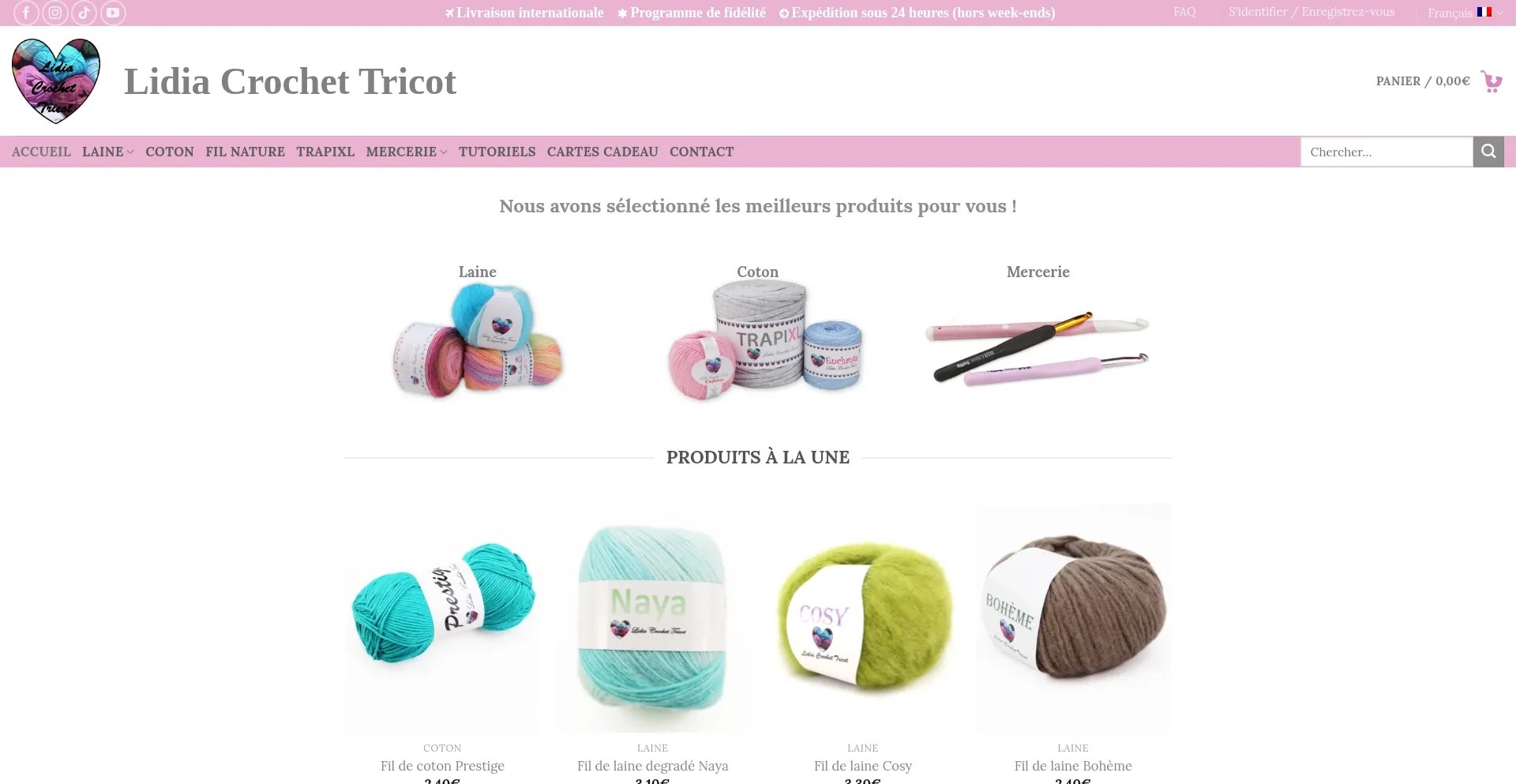Website screenshot of Lidiacrochettricot.com