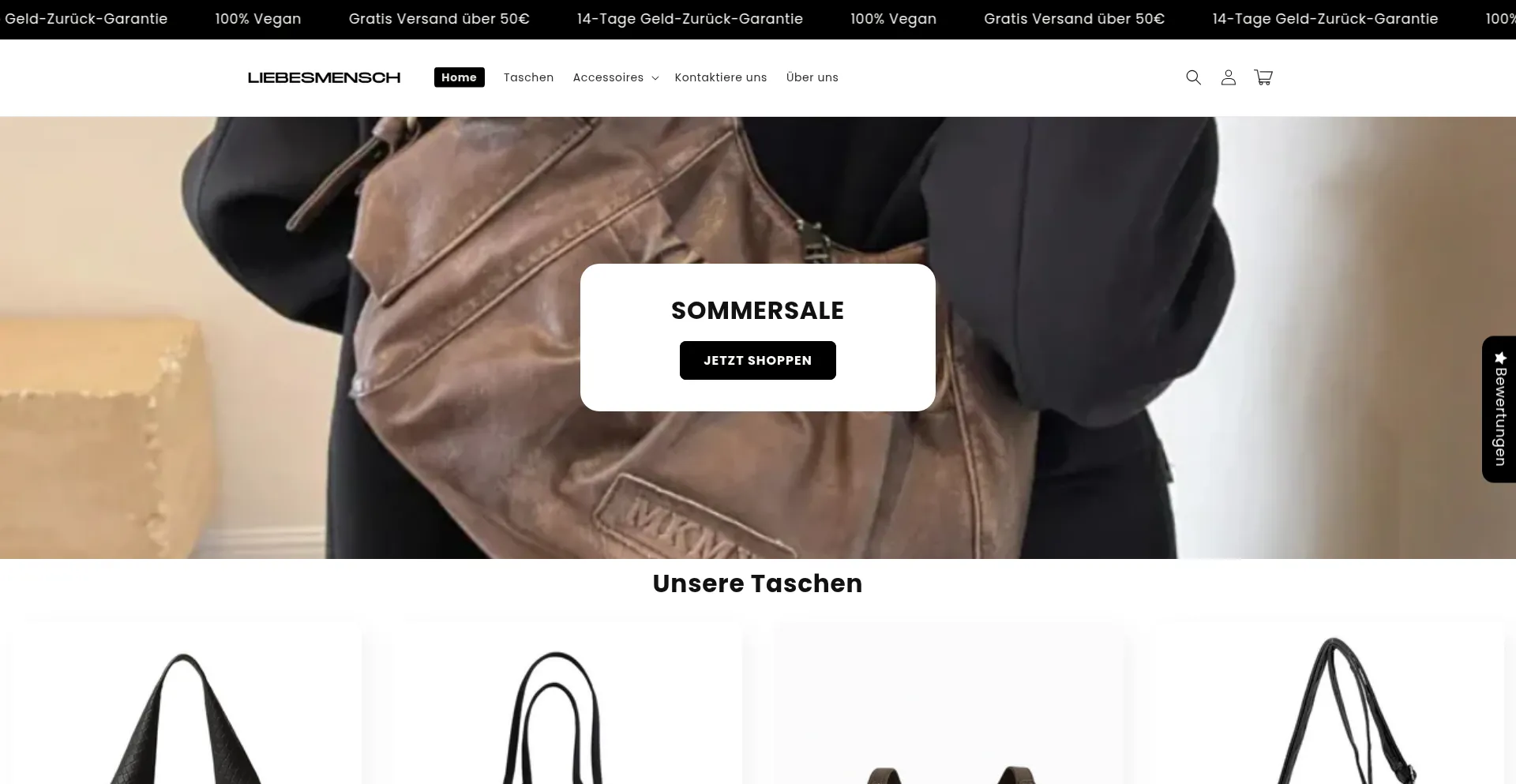 Website screenshot of Liebesmensch.com