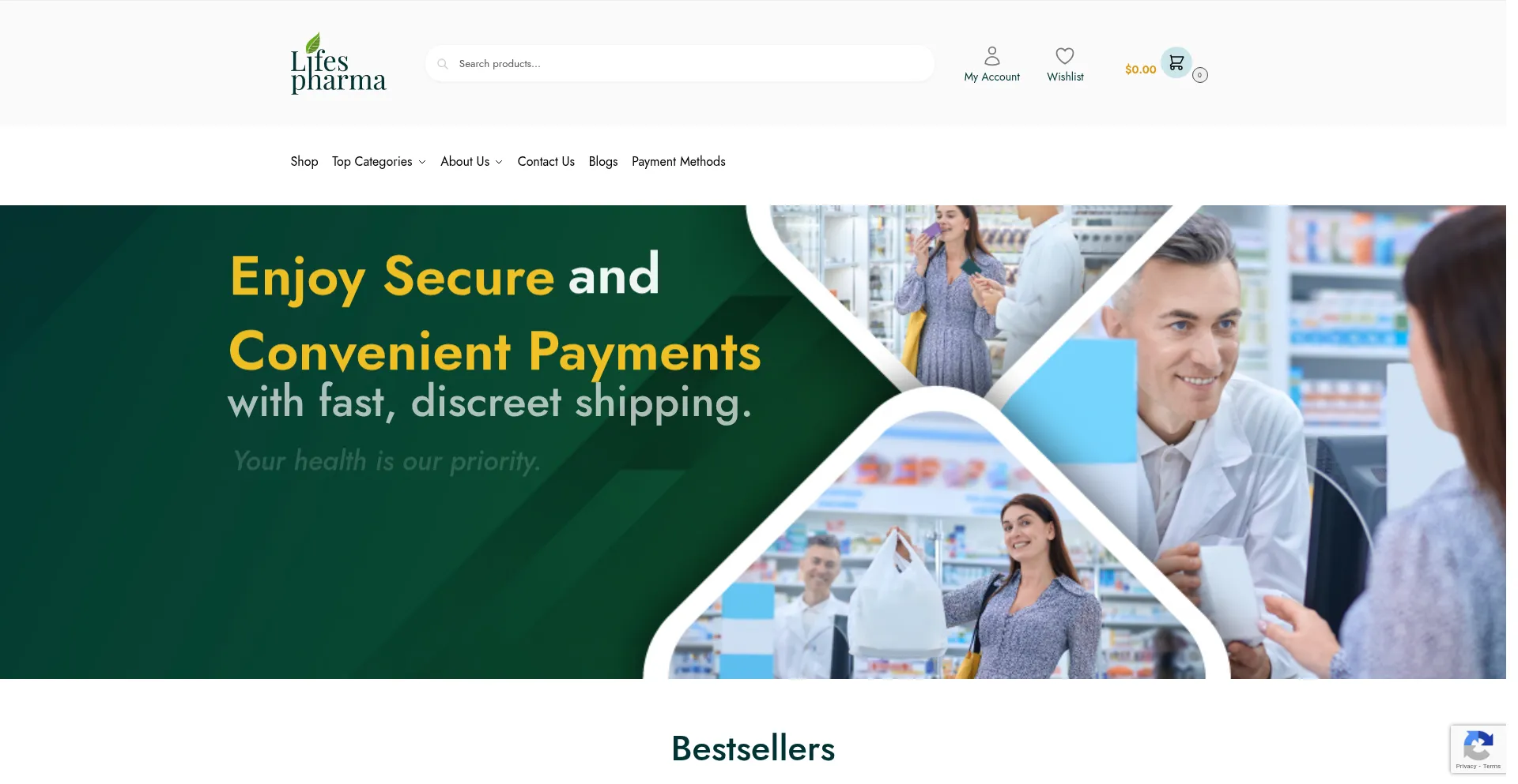 Website screenshot of Lifespharma.com