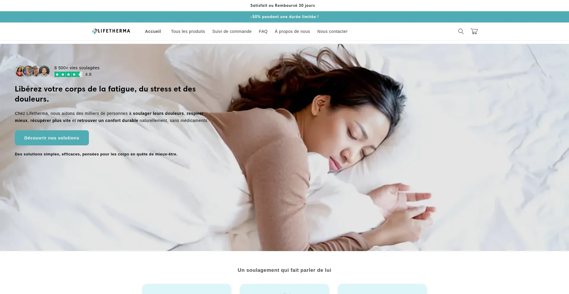 Website screenshot of Lifetherma.com