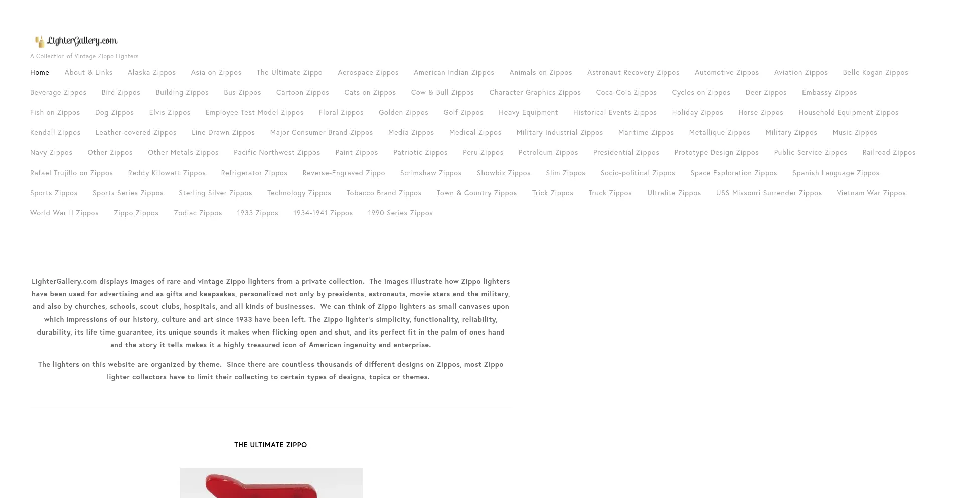 Website screenshot of Lightergallery.com