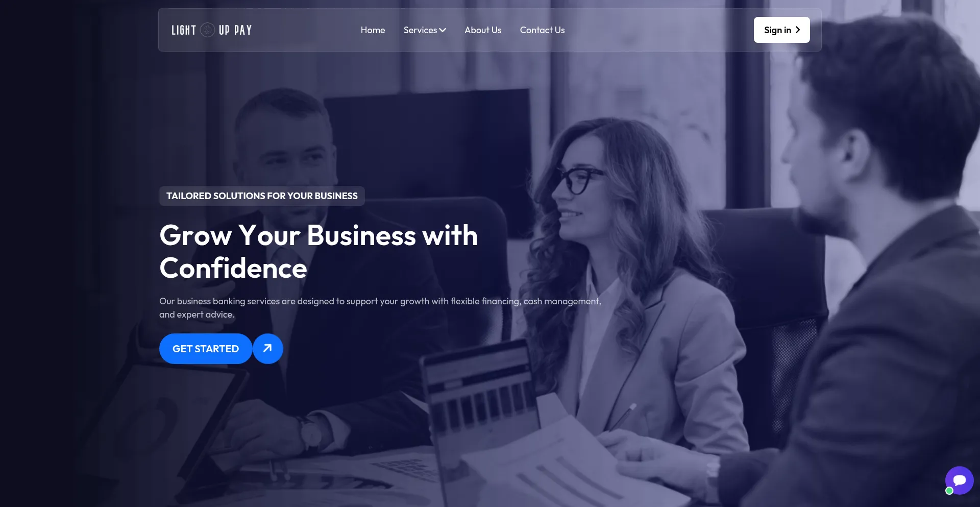 Website screenshot of Lightuppay.com
