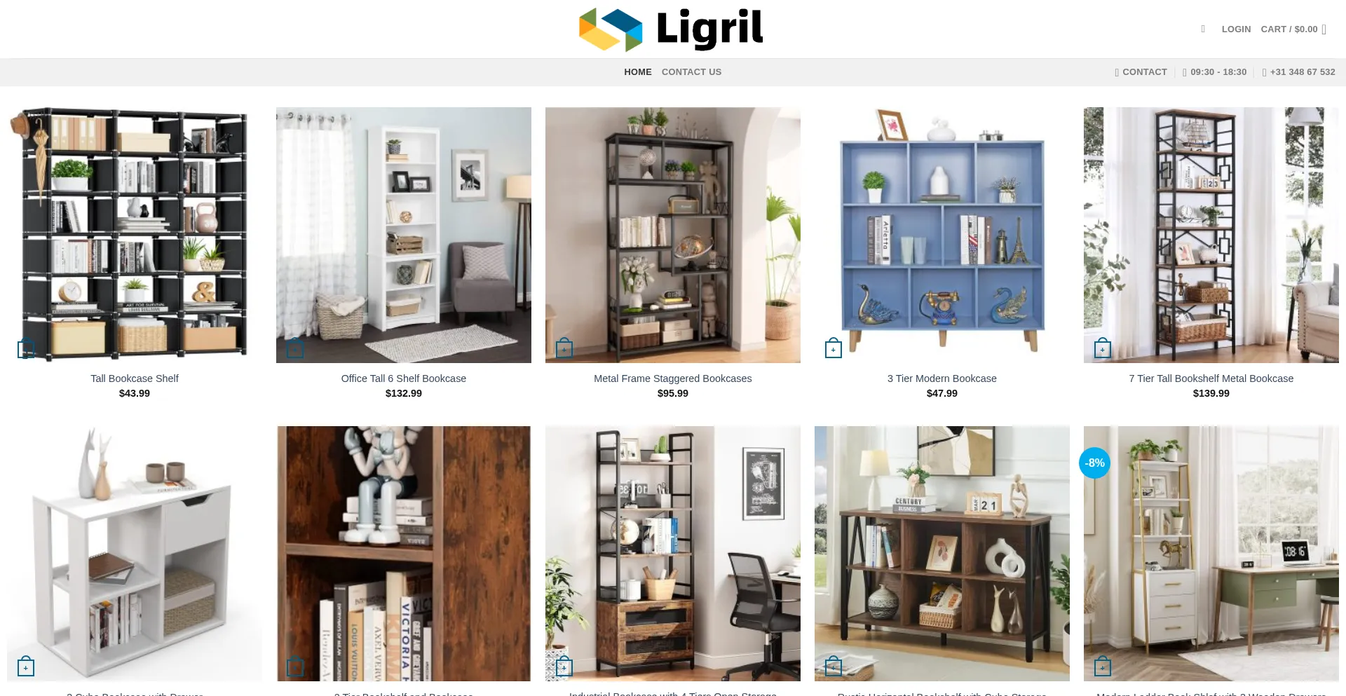 Website screenshot of Ligril.com