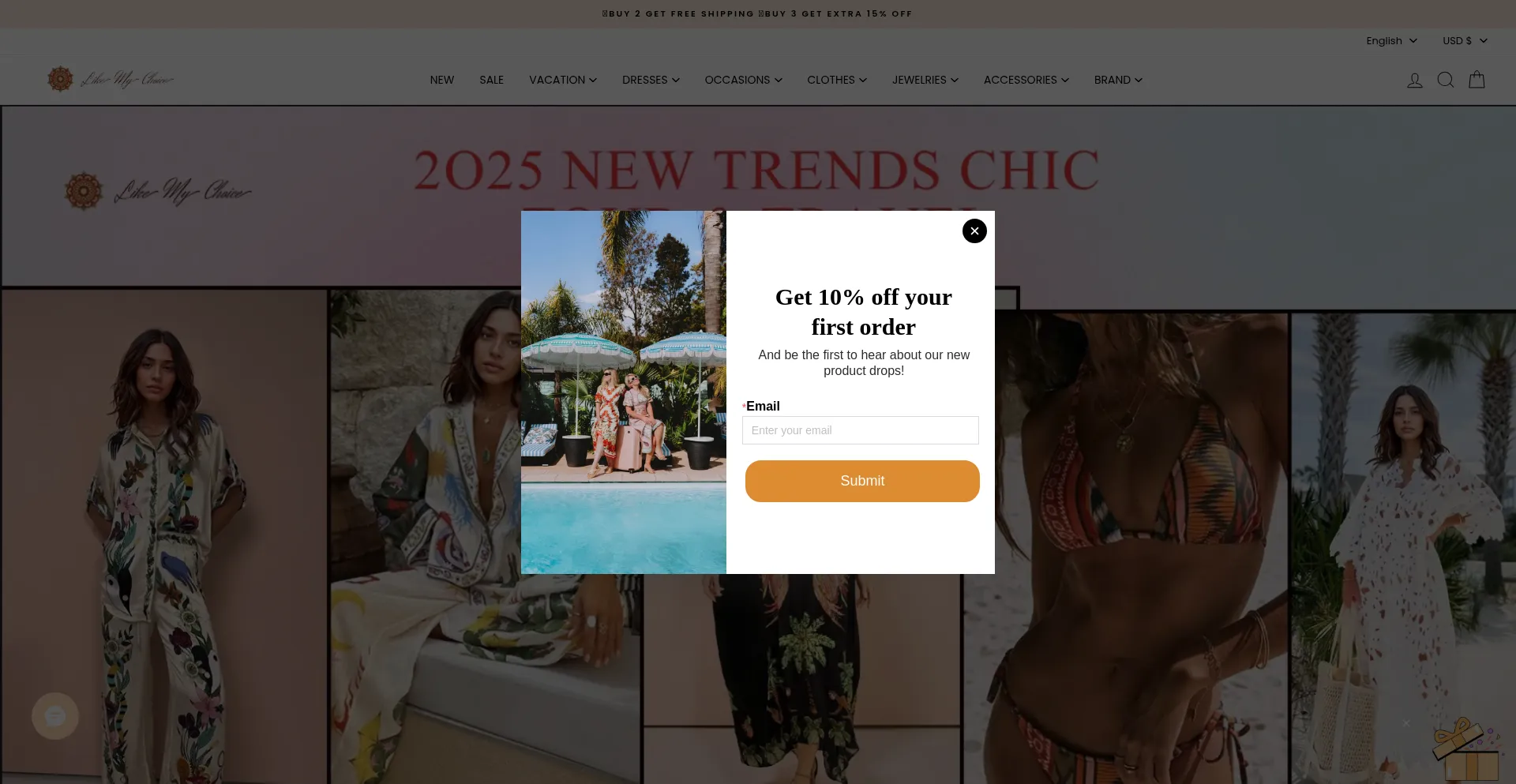 Website screenshot of Likemychoice.com