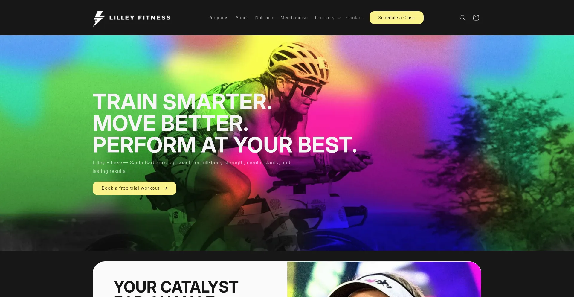 Website screenshot of Lilleyfitness.com