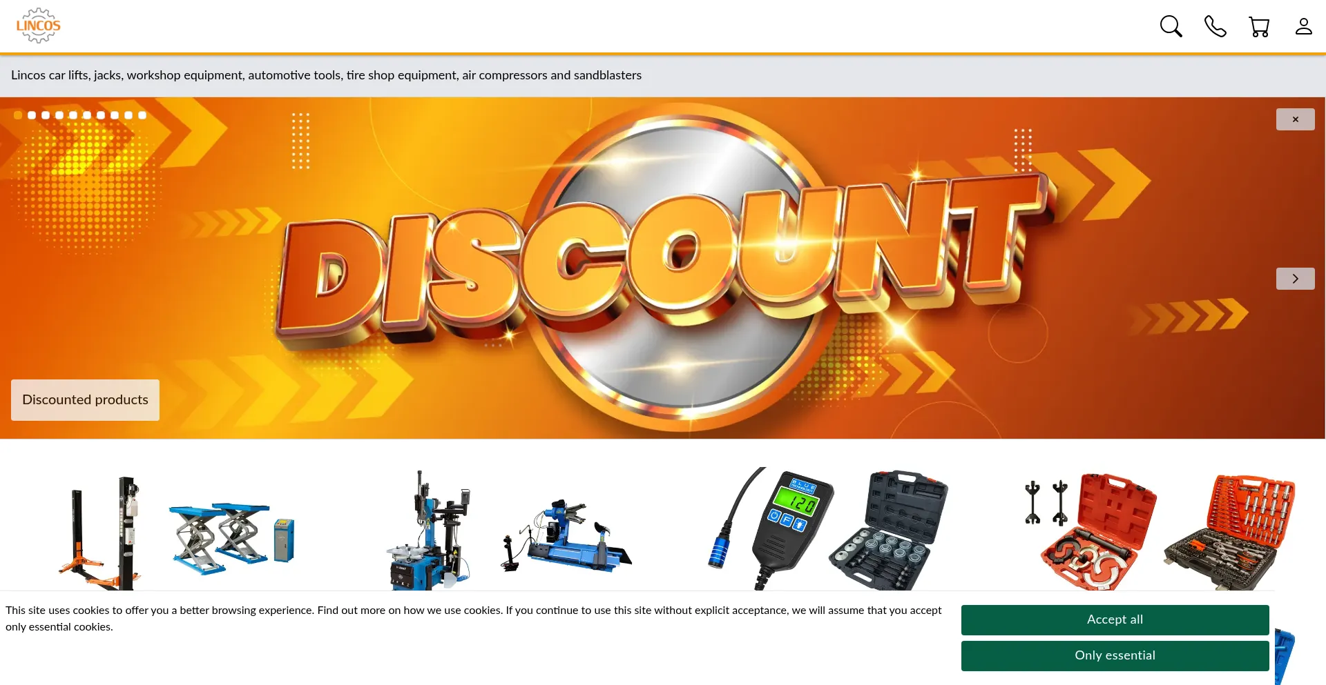 Website screenshot of Lincos.shop