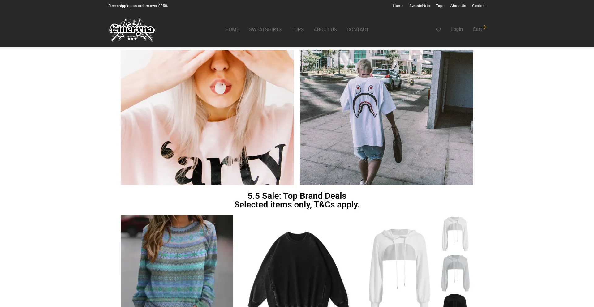 Website screenshot of Lineryna.com