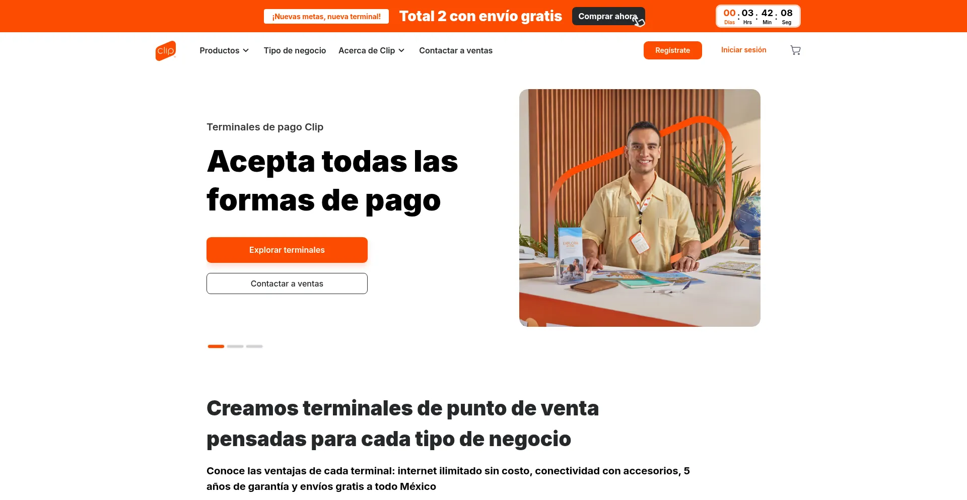 Website screenshot of Link.clip.mx