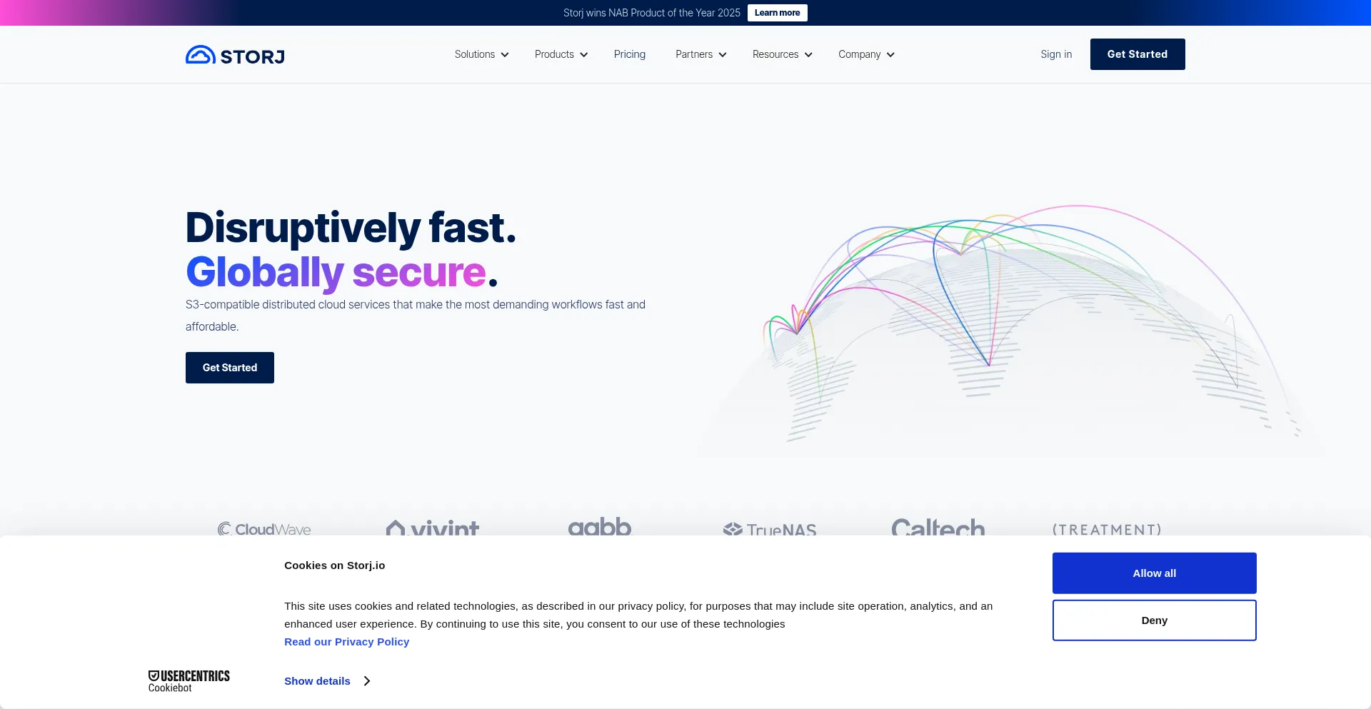 Website screenshot of Link.storjshare.io