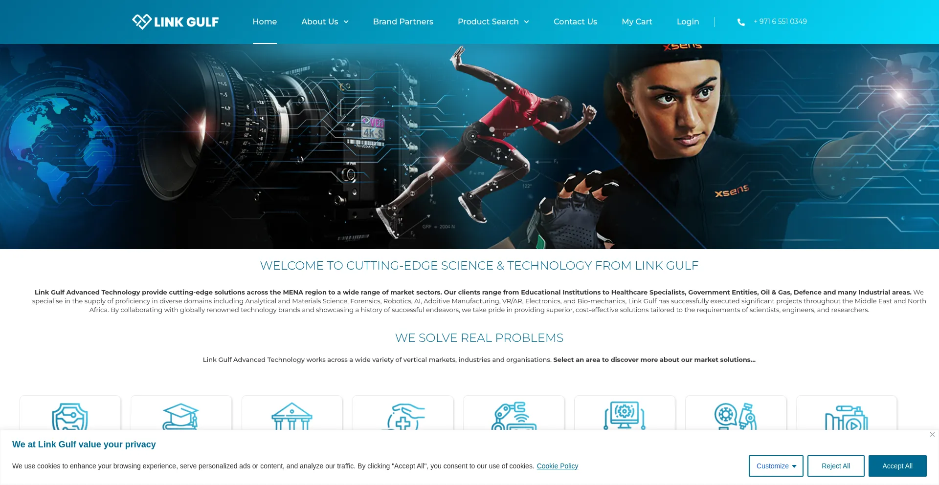 Website screenshot of Link-gulf.com