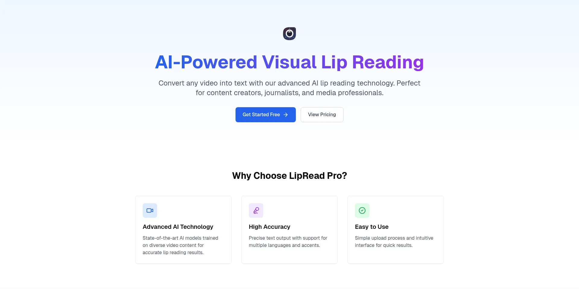 Lipreadpro.com Screenshot