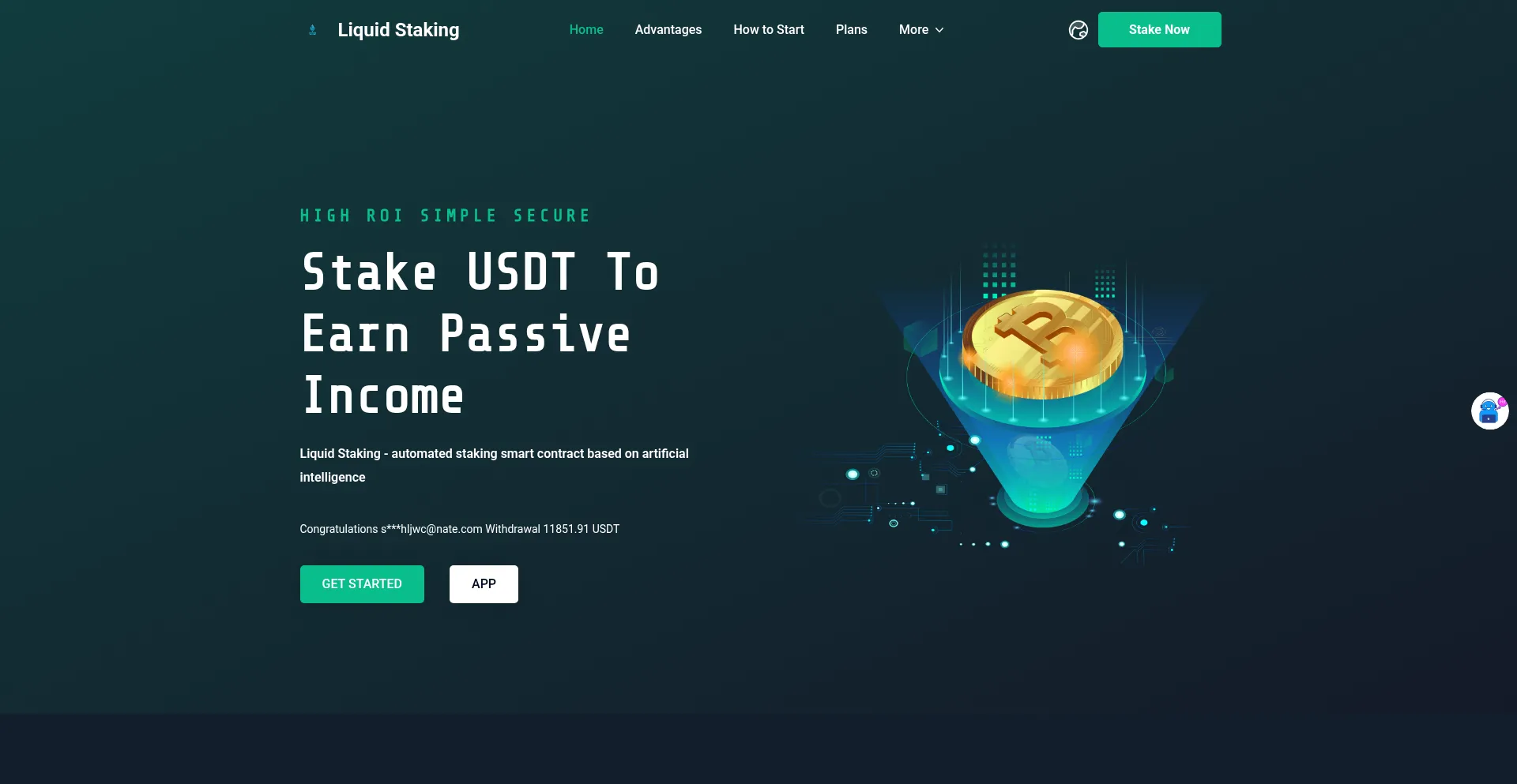 Website screenshot of Liquidstaking.cc