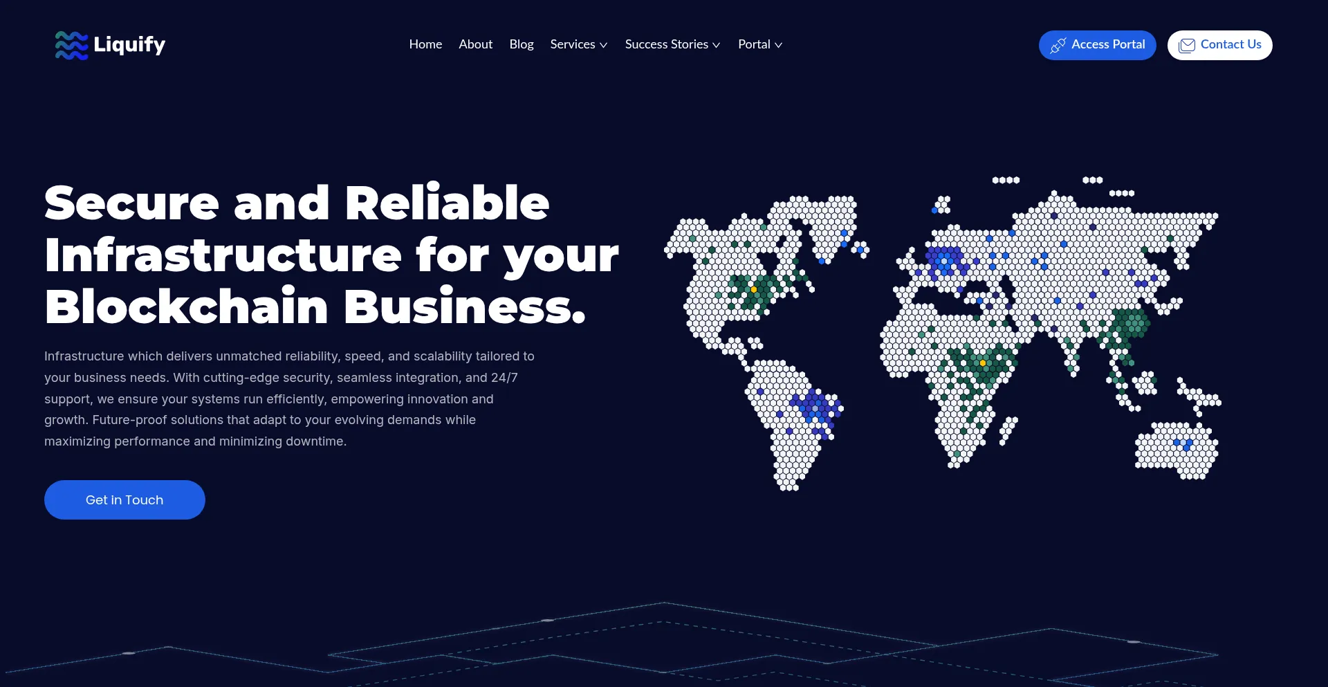 Website screenshot of Liquify.com