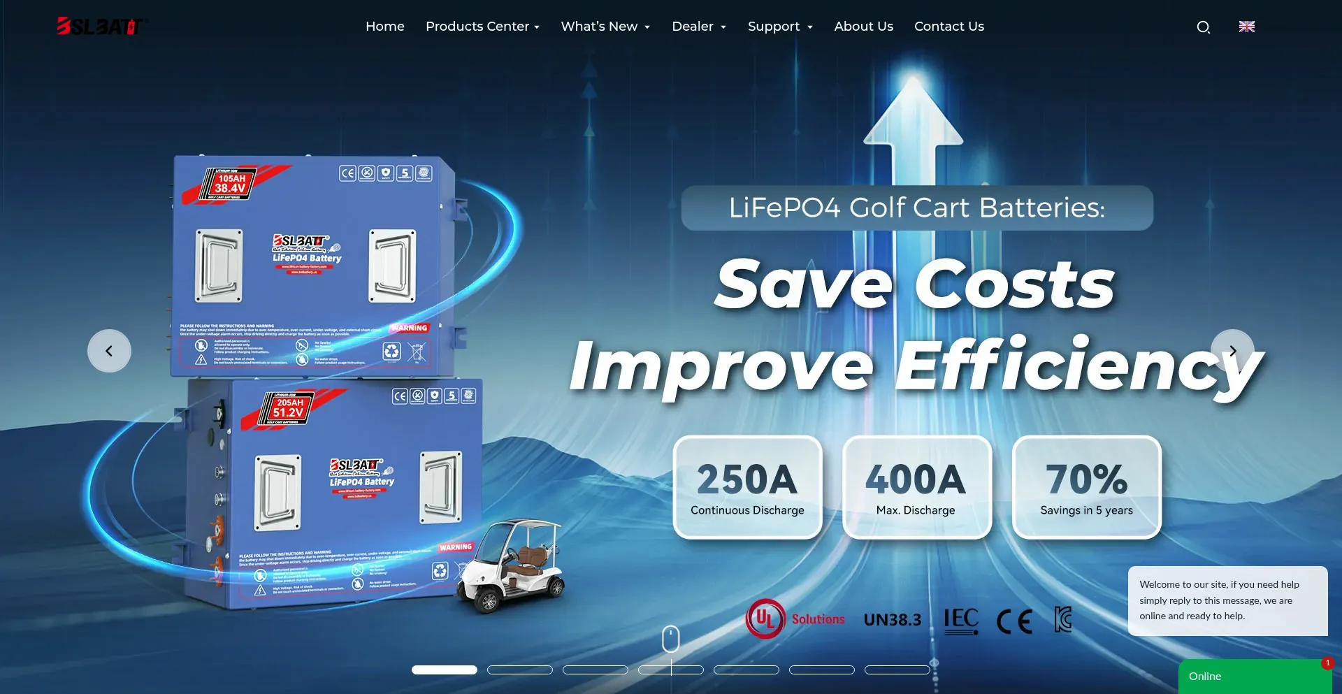 Website screenshot of Lithium-battery-factory.com
