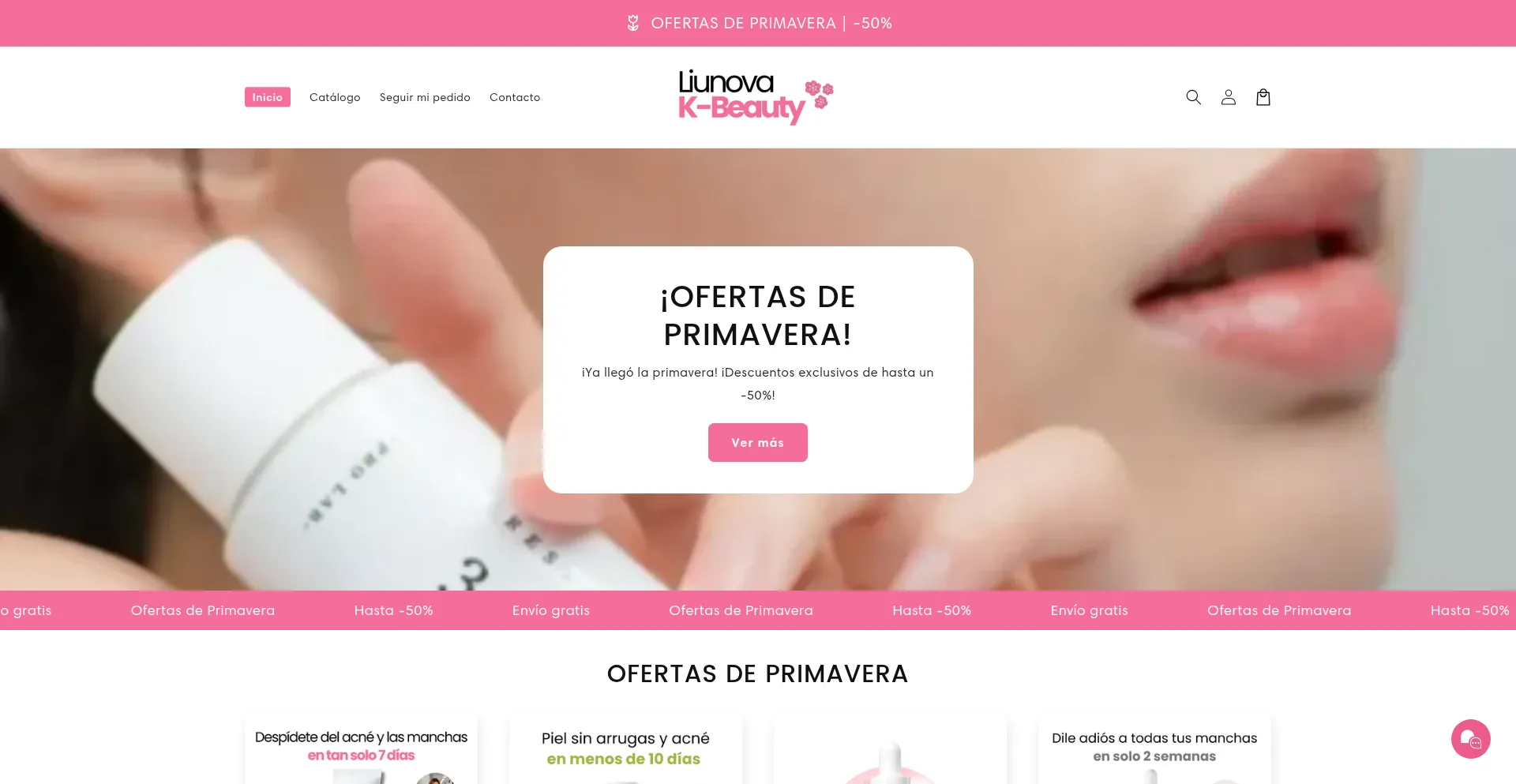 Website screenshot of Liunova.com