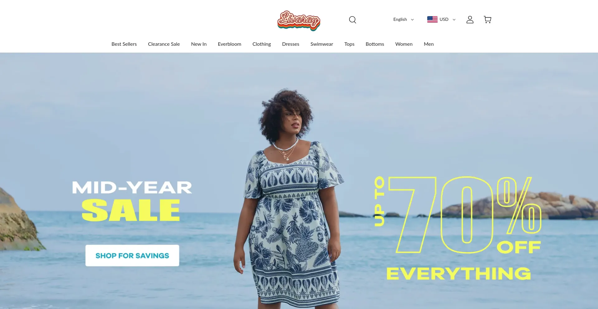 Website screenshot of Livaray.com