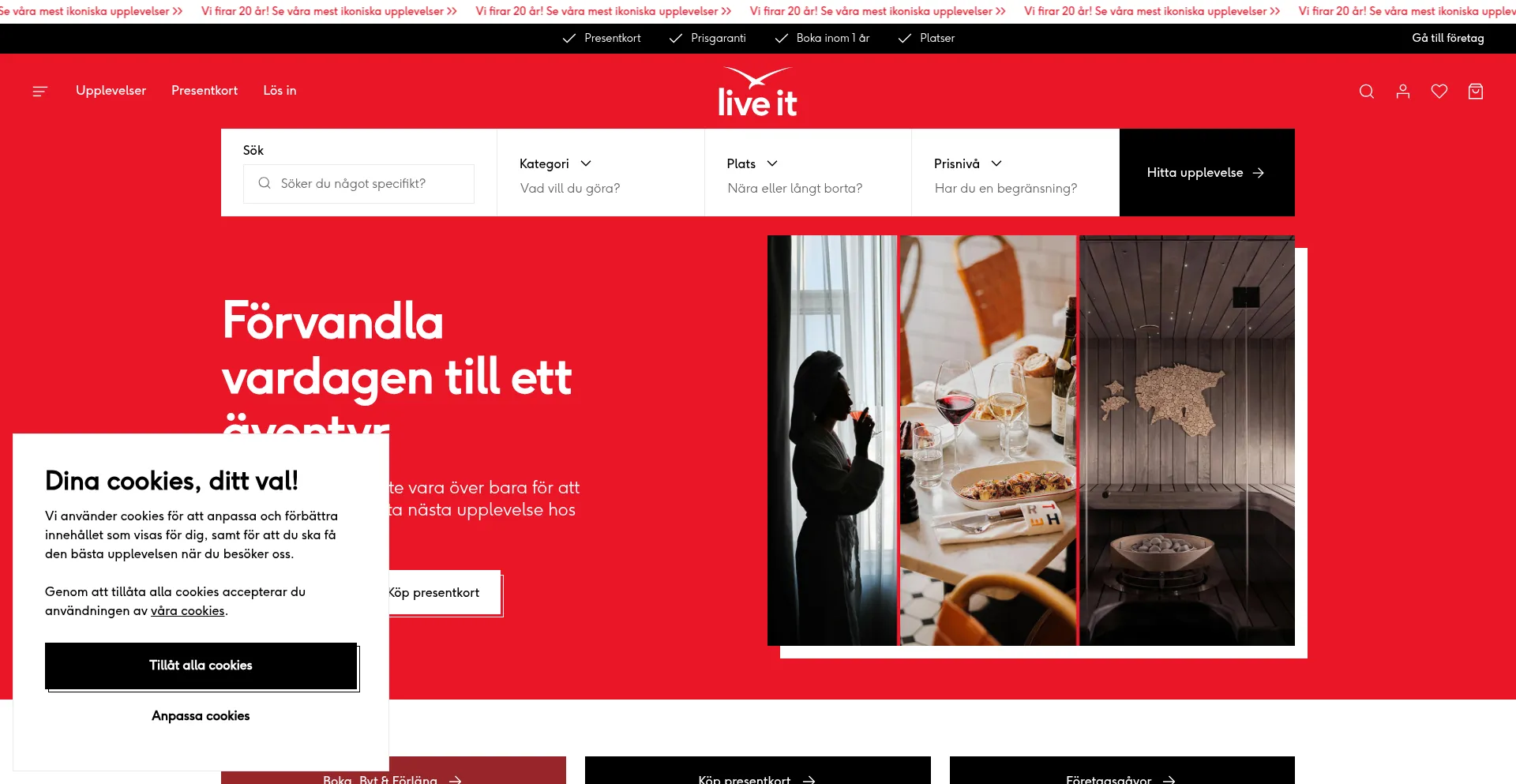 Website screenshot of Liveit.se