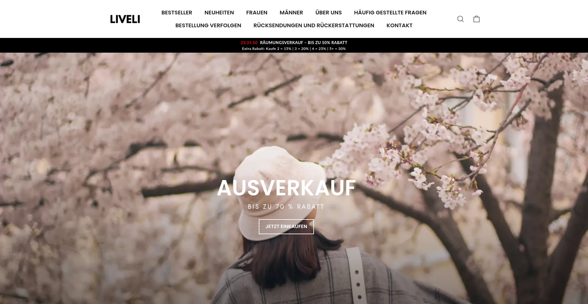 Website screenshot of Livelimodehaus.de
