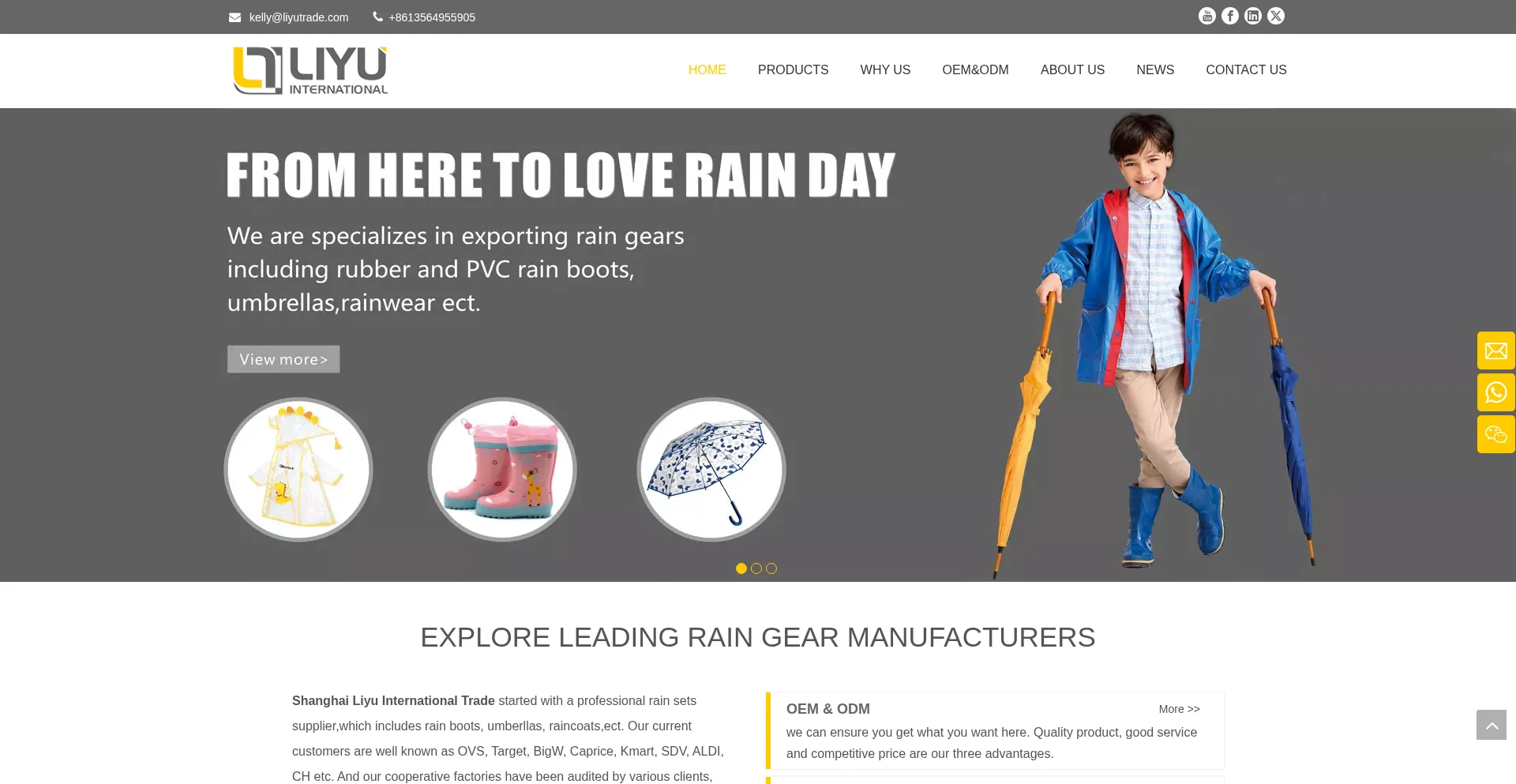 Website screenshot of Liyutrade.com