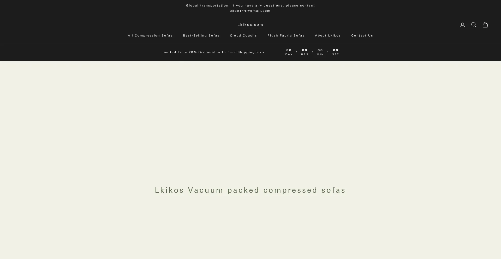 Website screenshot of Lkikos.com